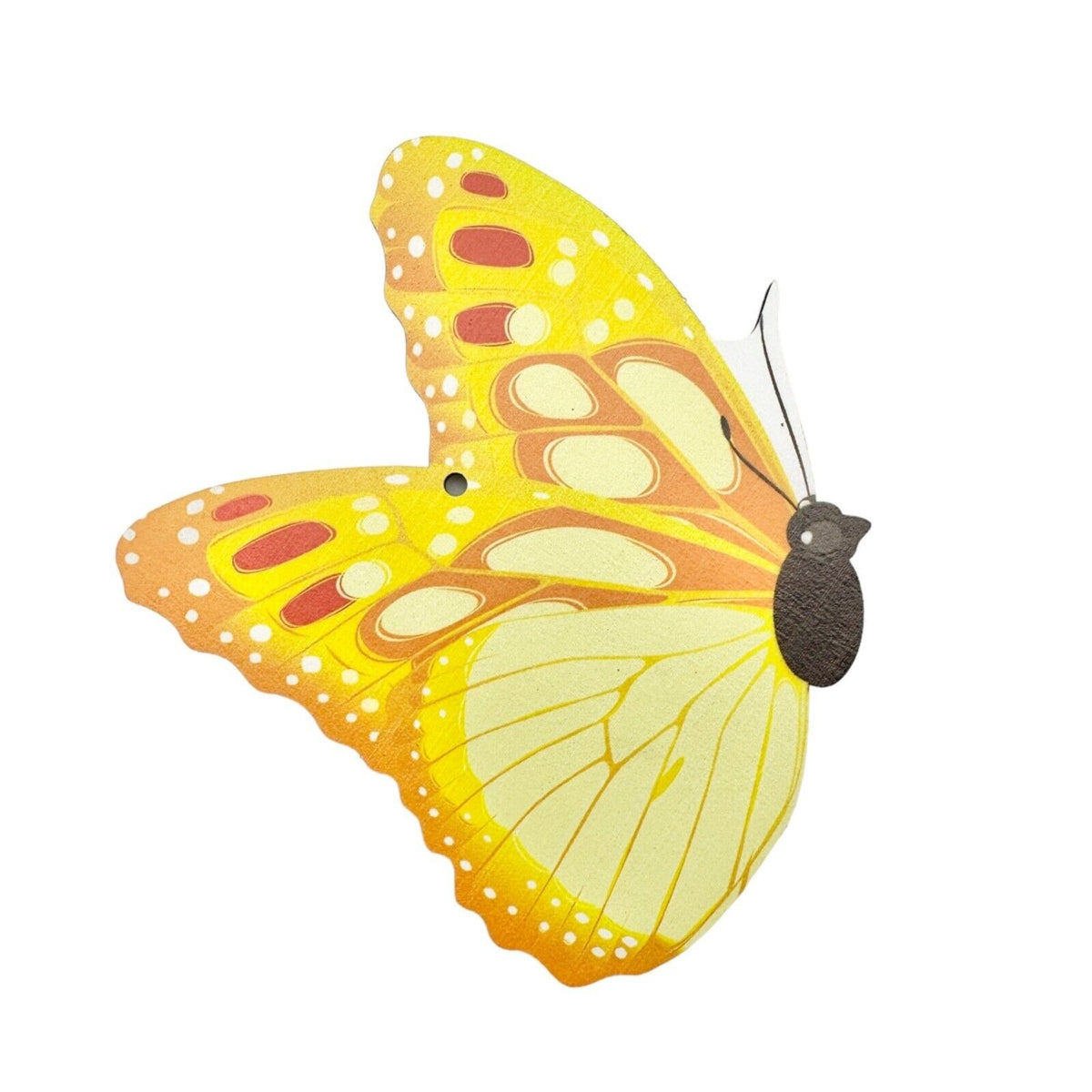 9 Piece Summer Hanging Decor Ornaments 4.5 in Yellow Butterflies NEW