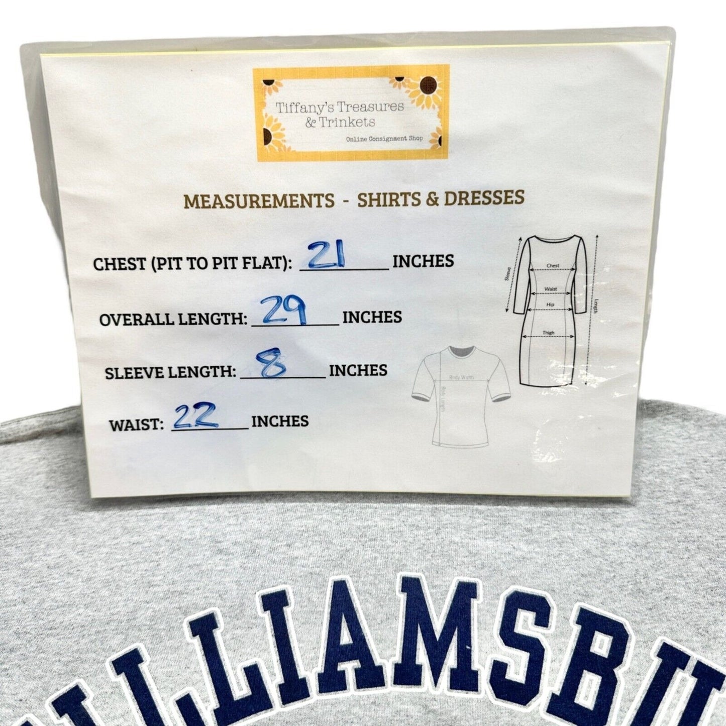 Delta Pro Weight Tshirt Large Gray Short Sleeve Williamsburg NEW