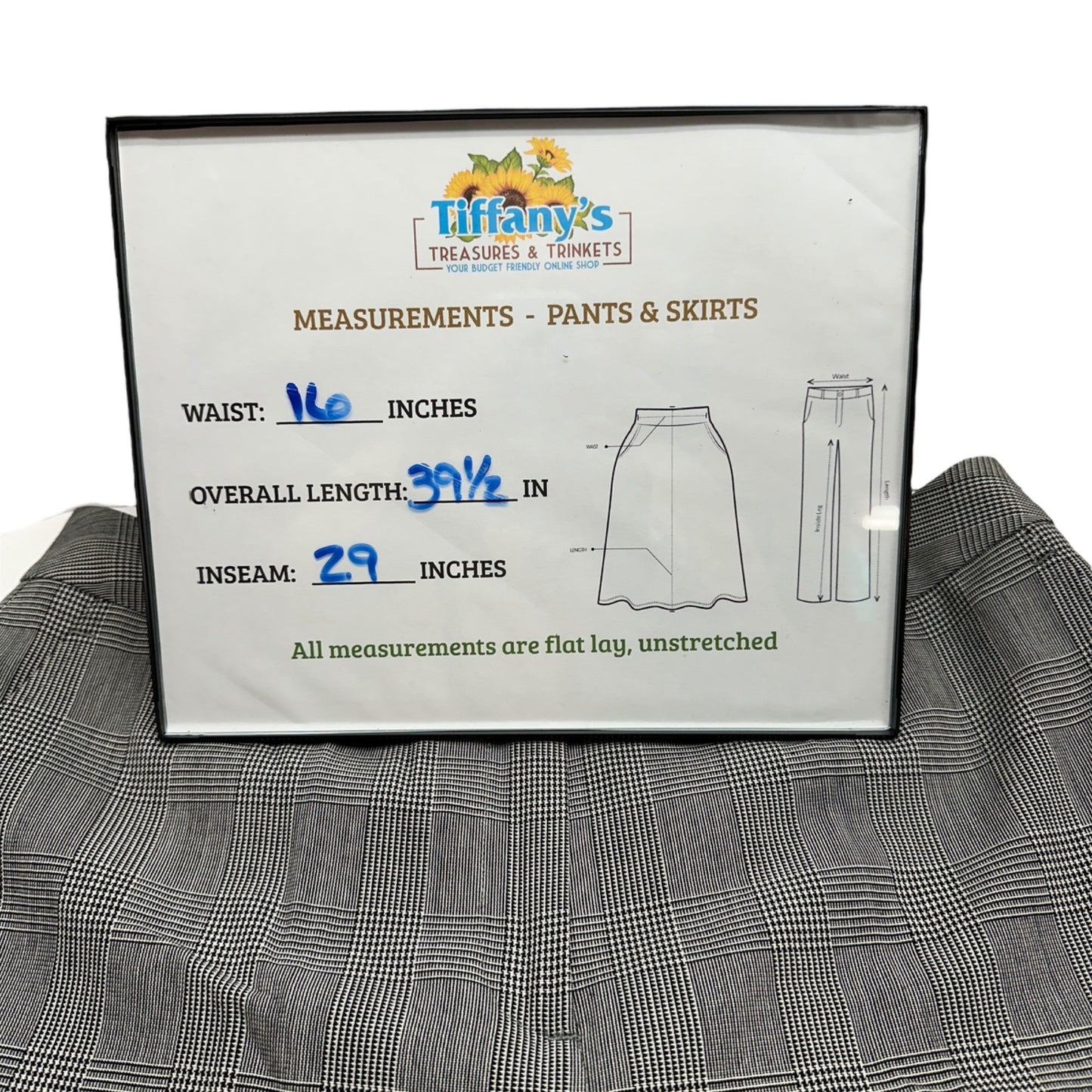 Brooks Brothers Pants Womens 10 Black Plaid Lined Pockets Button Zip Closure EUC