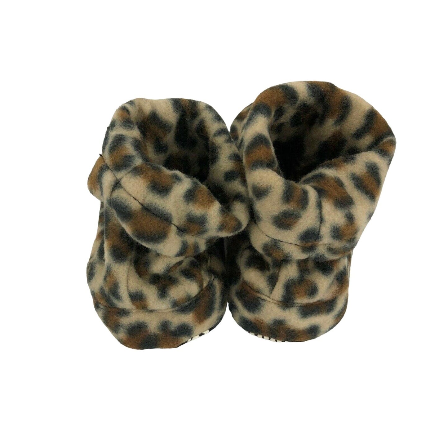 Snuggie Leopard Print Fleece Slippers M 13-1 Soft Cozy Indoor Footwear Plush