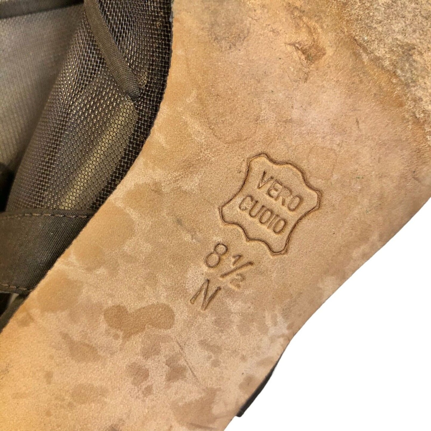 Vintage VANELi Macee Tmoro Pescafab Slingback Heeled Sandal Shoes Brown 8 1/2 N