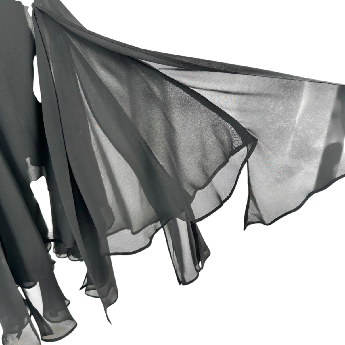 MSK Layered Chiffon Skirt Womens Size 12 Black Flowy Formal Fun Party Dancewear