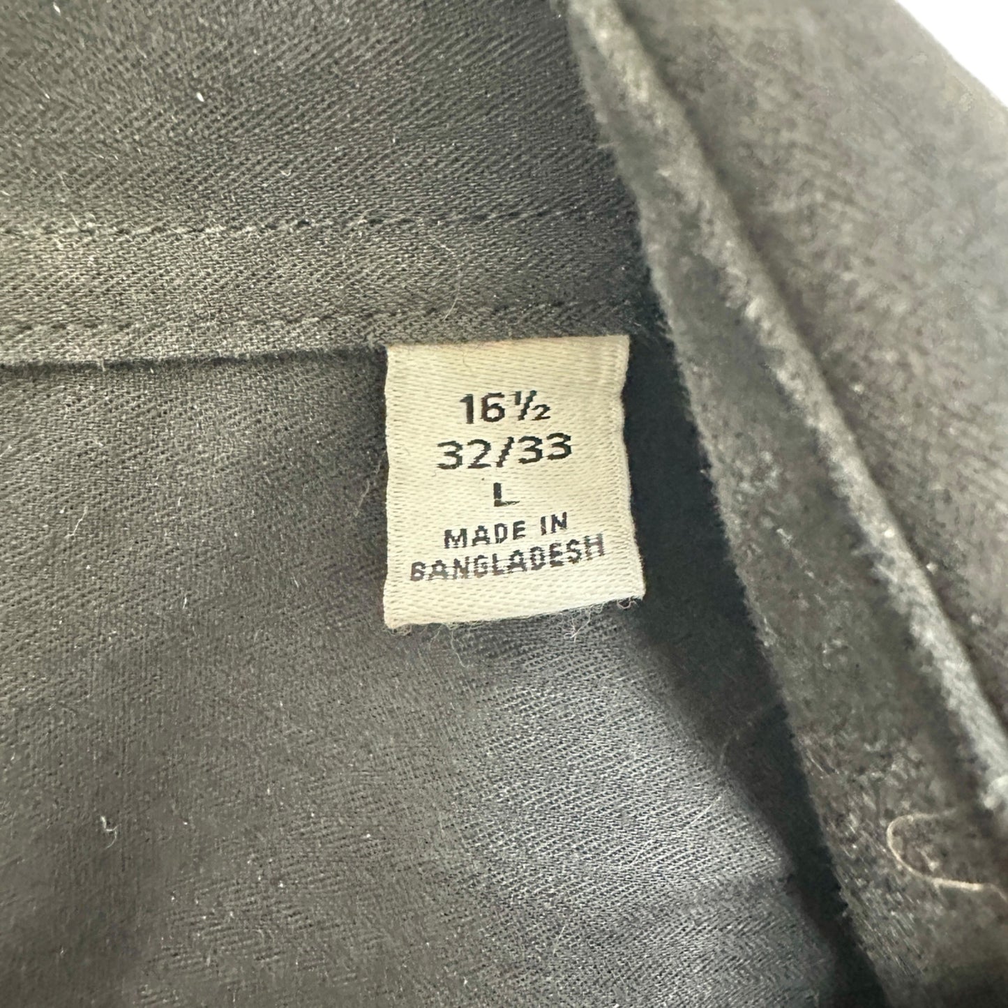 Calvin Klein Dress Shirt Mens L 16.5 Slim Fit Cotton Blend Long Sleeve 32/33