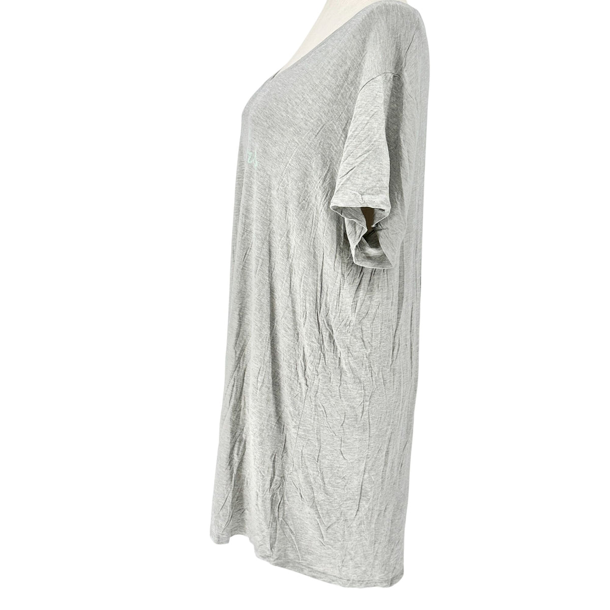 Womens Sleep Shirt Dress 3X Gray Love Graphic Modal Spandex USA Made 78 & Sunny