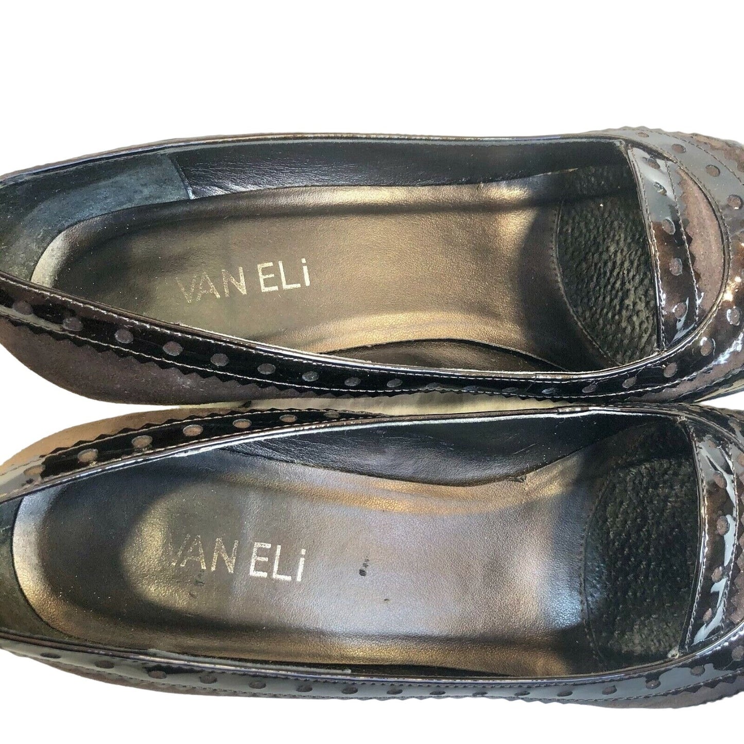 Vintage VANELi Realyna Tmoro Suede/PT Wingtip Women's Pumps 8 1/2 N
