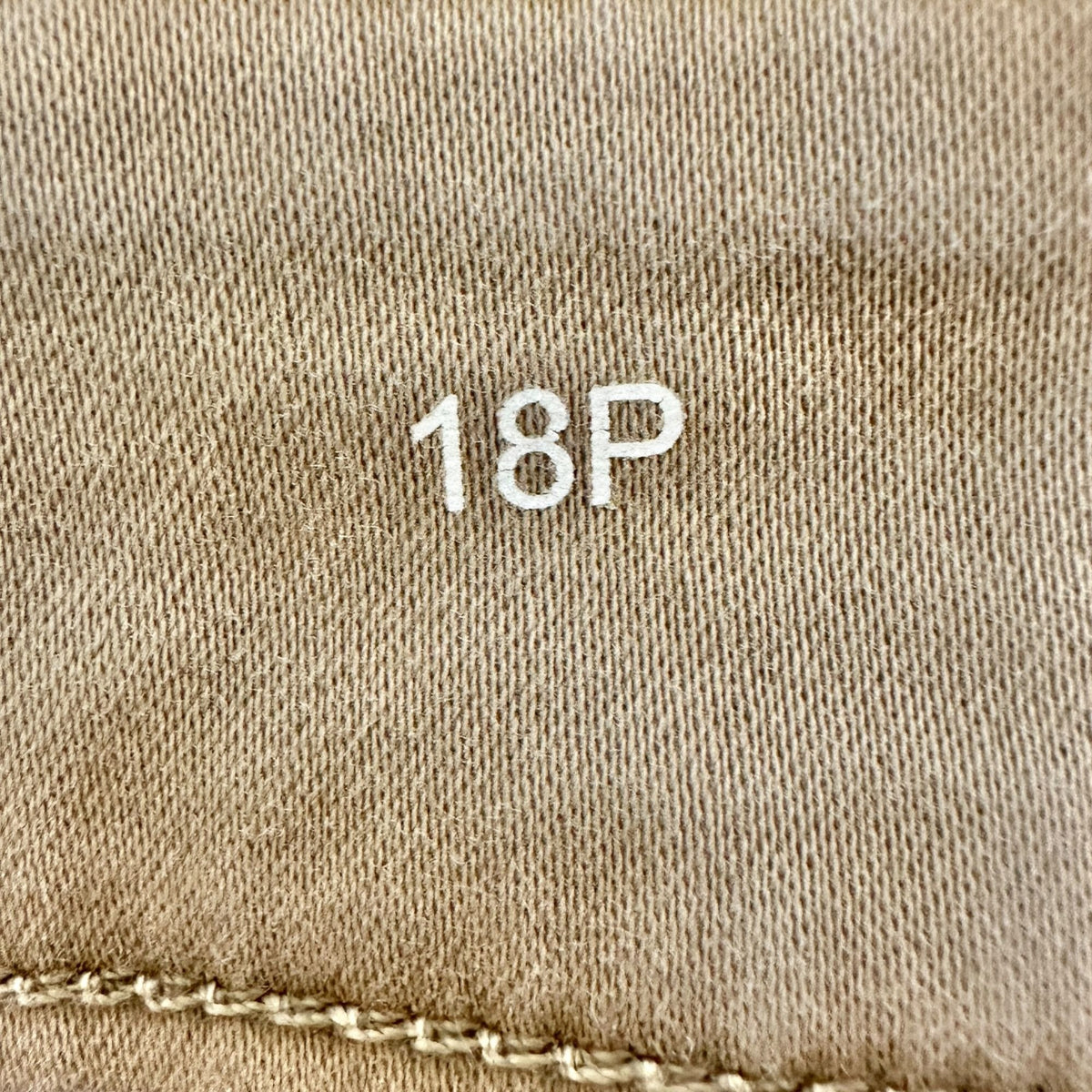 St Johns Bay Pants Womens 18P Straight Leg Beige Classic Fit Soft Stretch Fabric