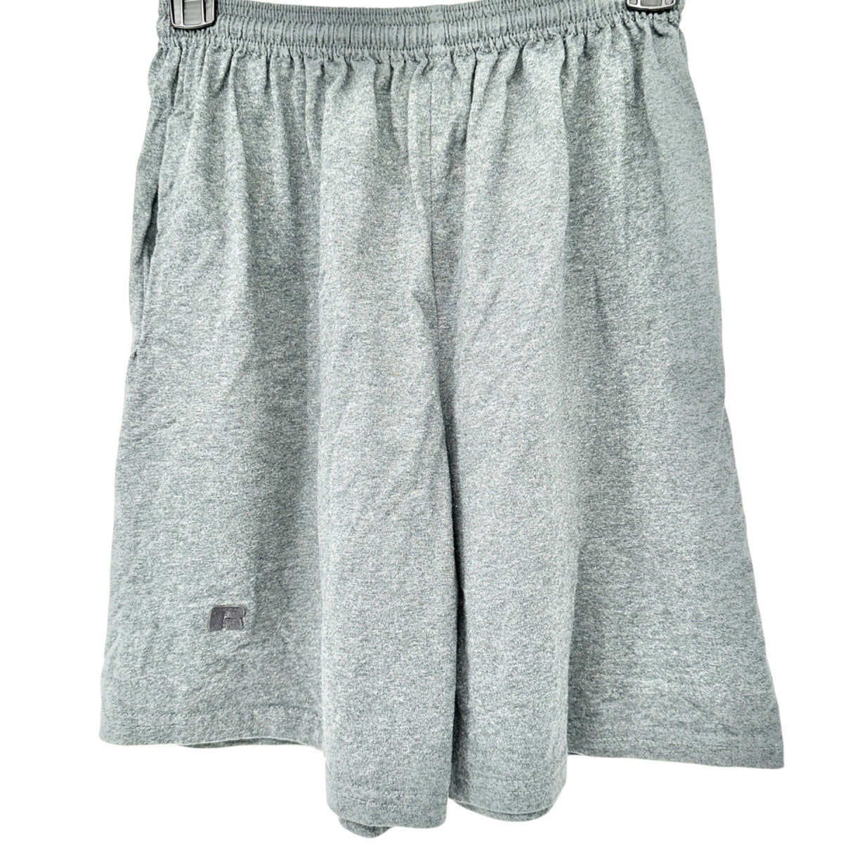 Russell Athletic Pro Athletic Shorts Mens M Cotton Gray Adjustable Elastic Waist