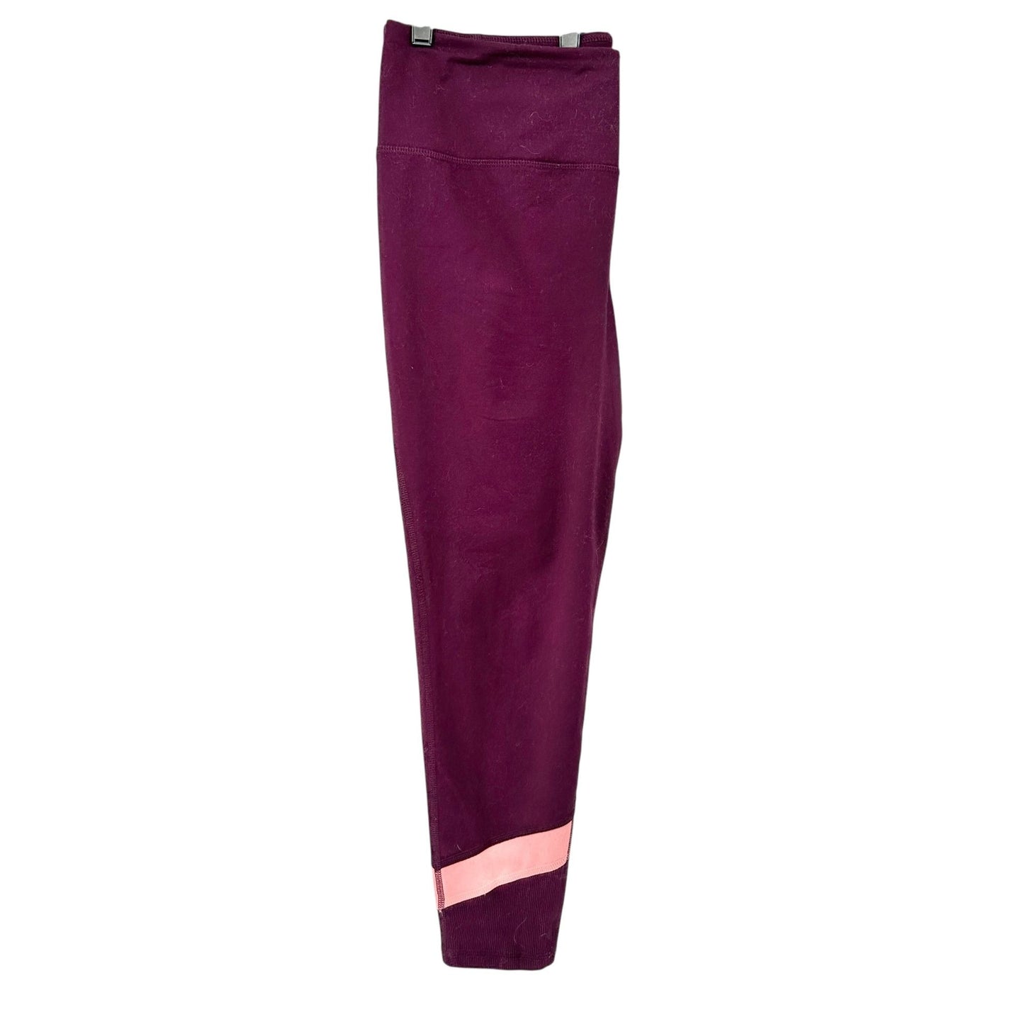 DSG Leggings Womens Large Maroon and Pink Colorblock Athletic Workout Gear