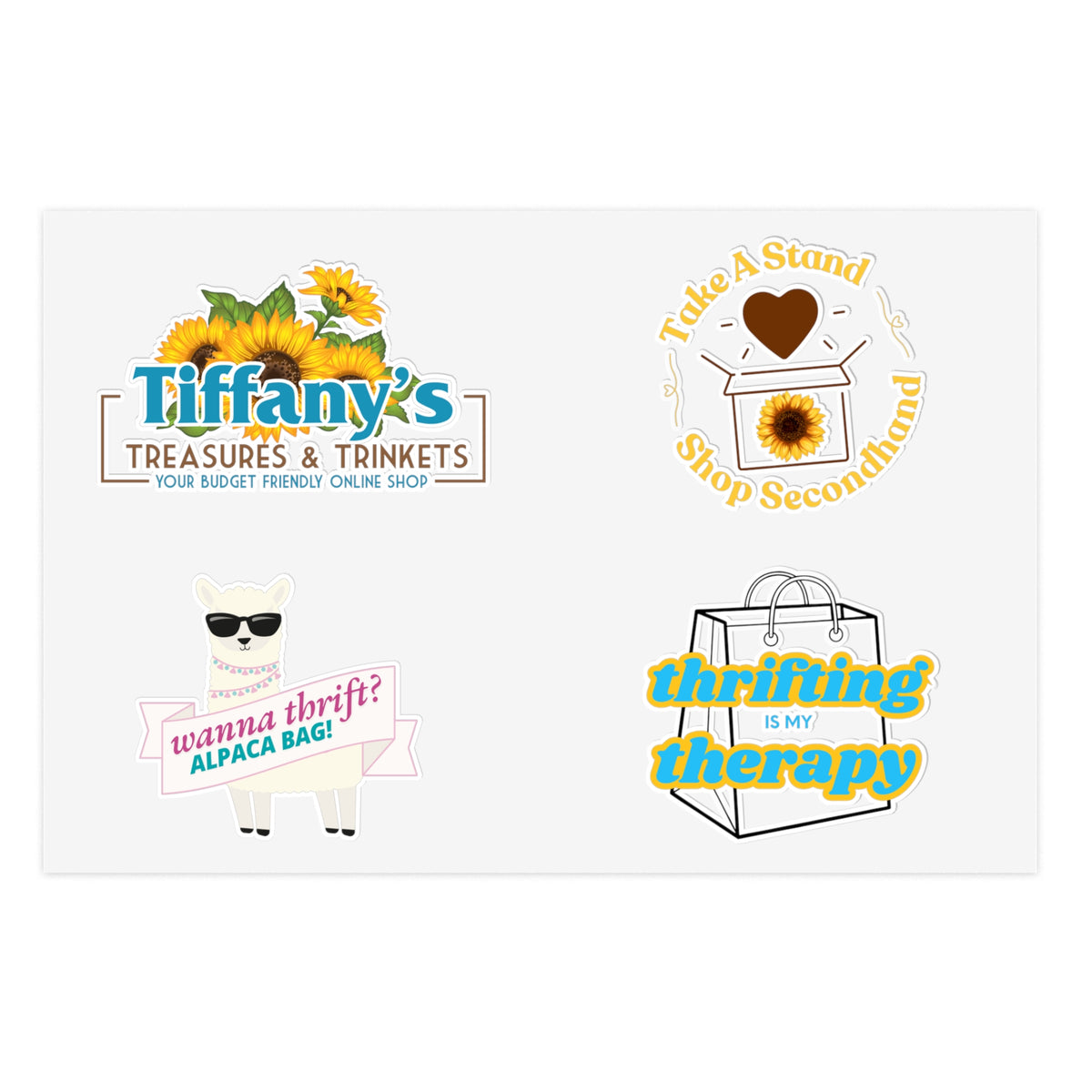 Retro Travel Sticker Sheets - Tiffany's Treasures & Trinkets Thrifting Theme Pack