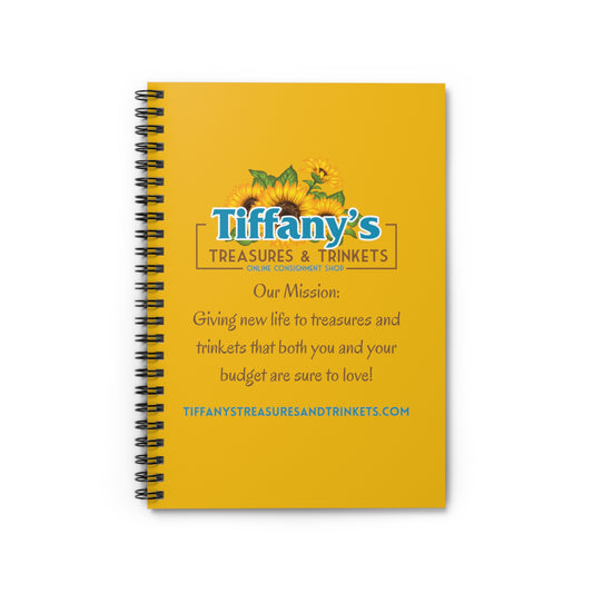 Tiffany's Treasures & Trinkets Spiral Notebook Ruled Line