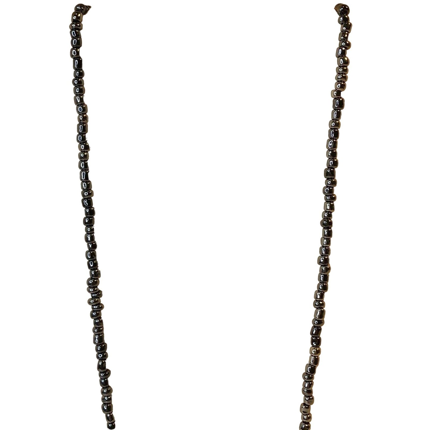 Handcrafted Beaded Necklace Mauve Ceramic Beads With Smaller Pewter Beads NEW