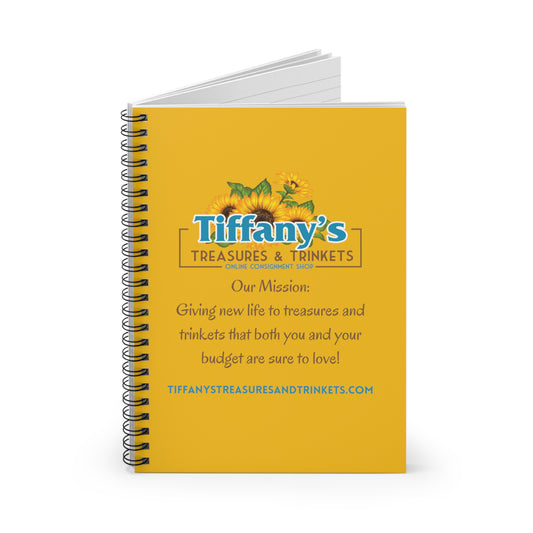 Tiffany's Treasures & Trinkets Spiral Notebook Ruled Line
