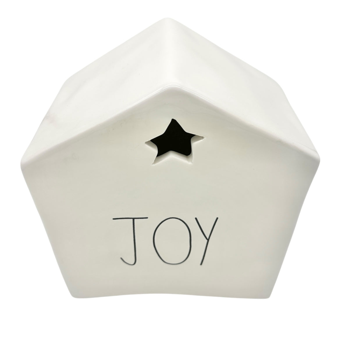 Rae Dunn by Magenta JOY Candle House White Ceramic Decorative Christmas Accent