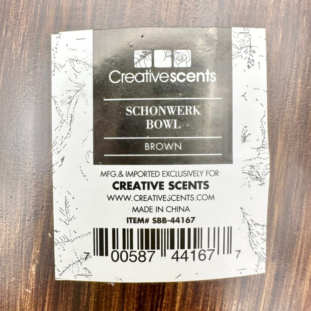 Creativescents Schonwerk Bowl 10 x 5.5 Brown Glass Mosaic Inside With Potpourri