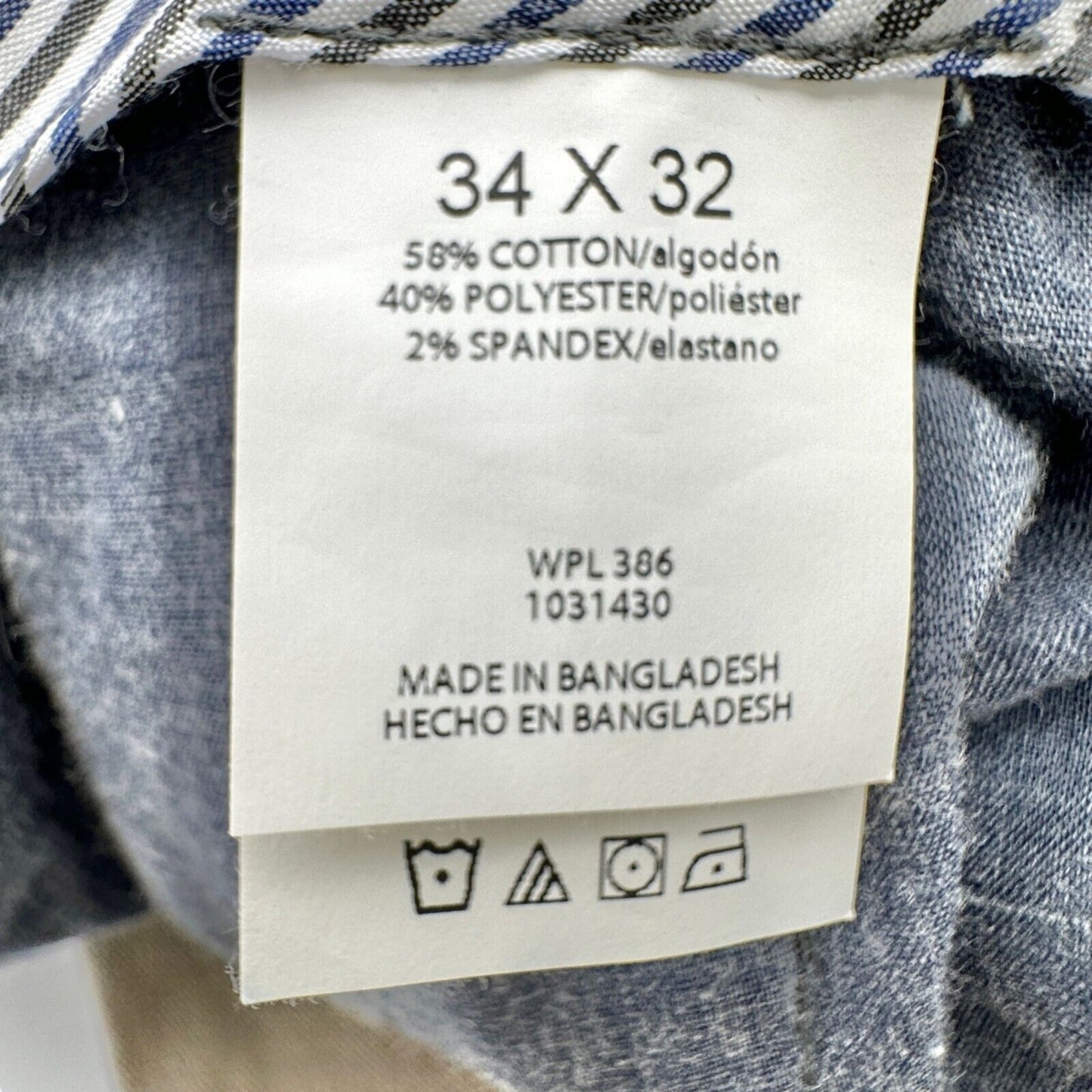 Haggar Pants Men's 34 x 32 in Khaki Classic Fit Premium Comfort