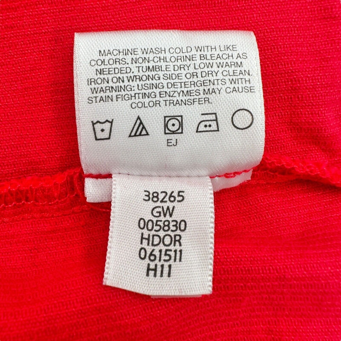 Hanna Andersson Girls 110 US 5 Dress Corduroy Red White Ruffled Cap Sleeves