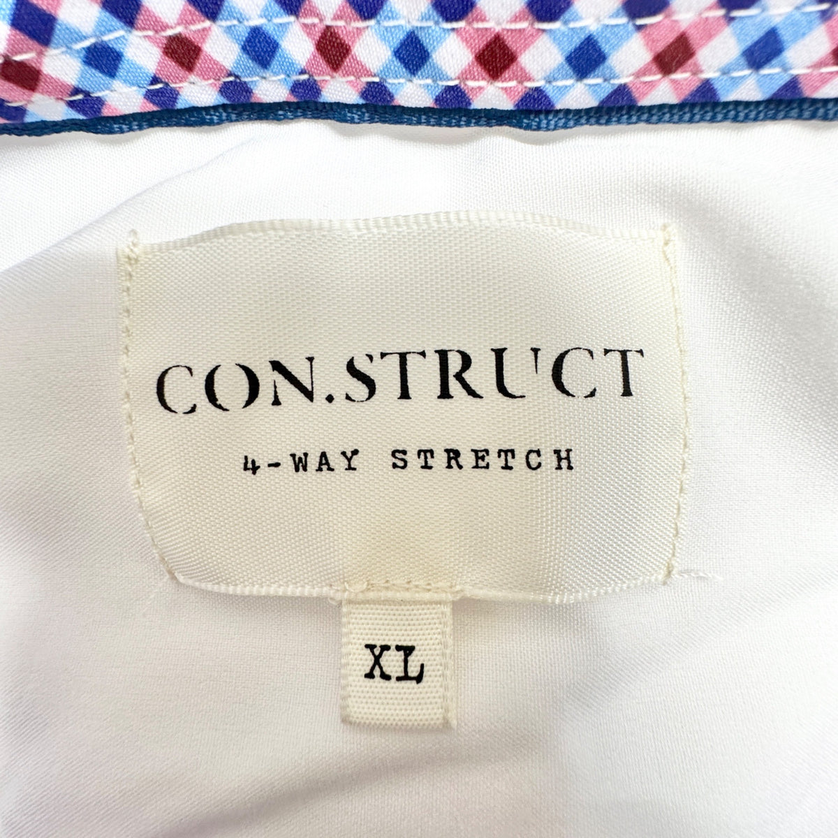 Con.Struct Mens White Long Sleeve Dress Shirt XL 4-Way Stretch Wrinkle Resistant