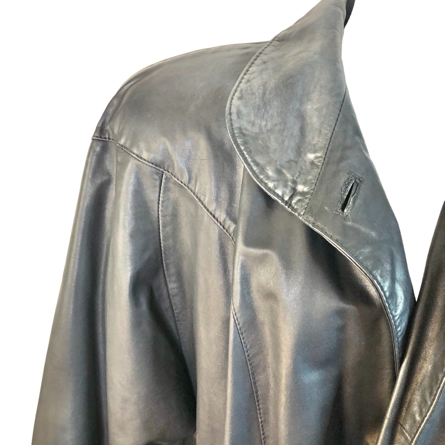 Gino di Giorgio Jacket Womens M Black Genuine Leather Short Pockets