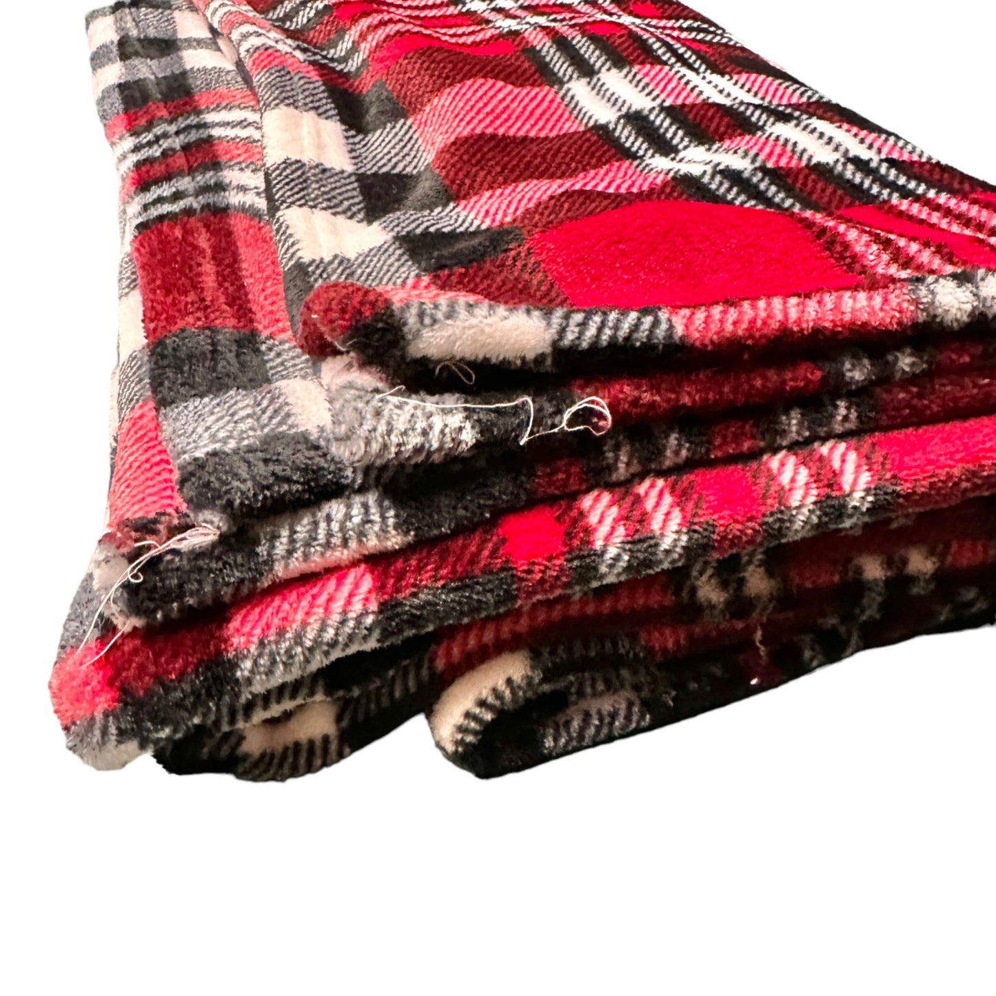 Elle Decor Throw Blanket 72x47 Red Black Plaid Deer Head Embellishment Soft