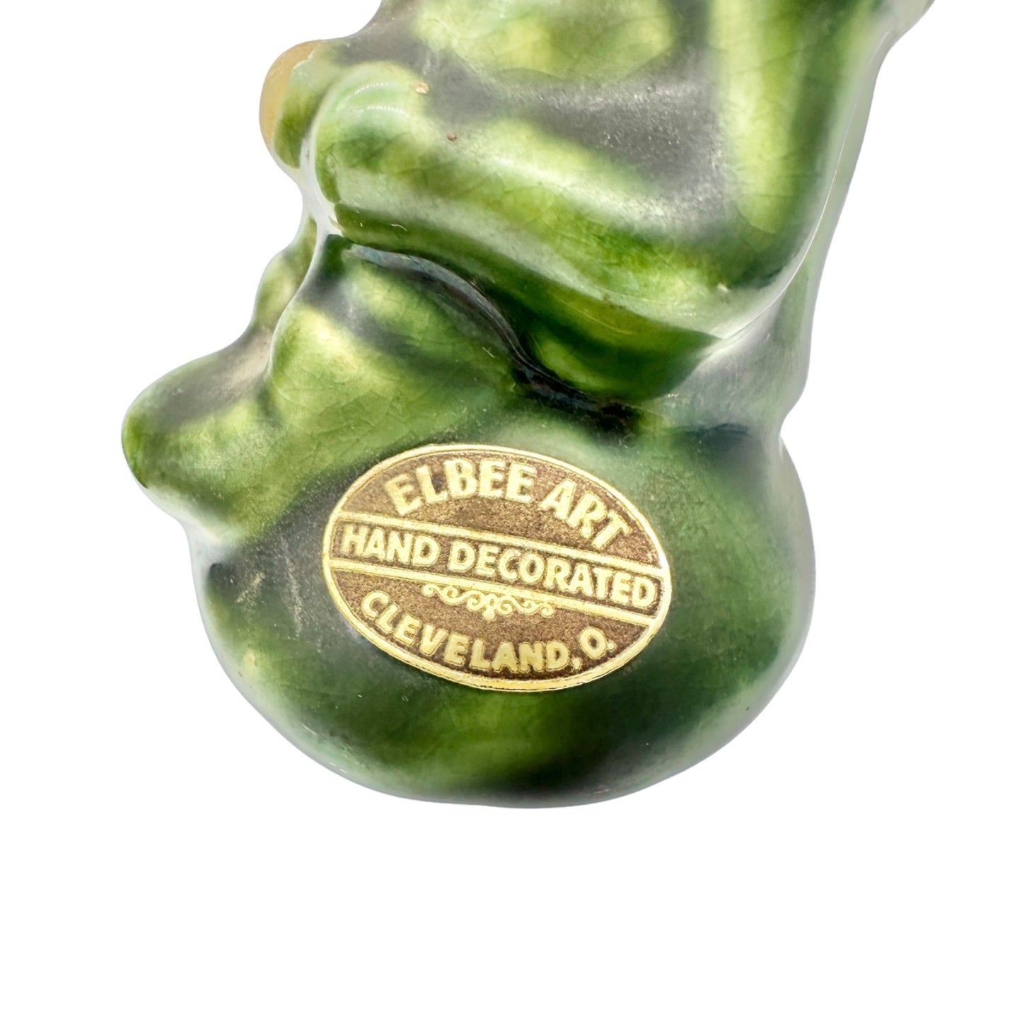 Elbee Art Vtg Salt & Pepper Shakers Set Pixie Elf Pottery Cleveland OH