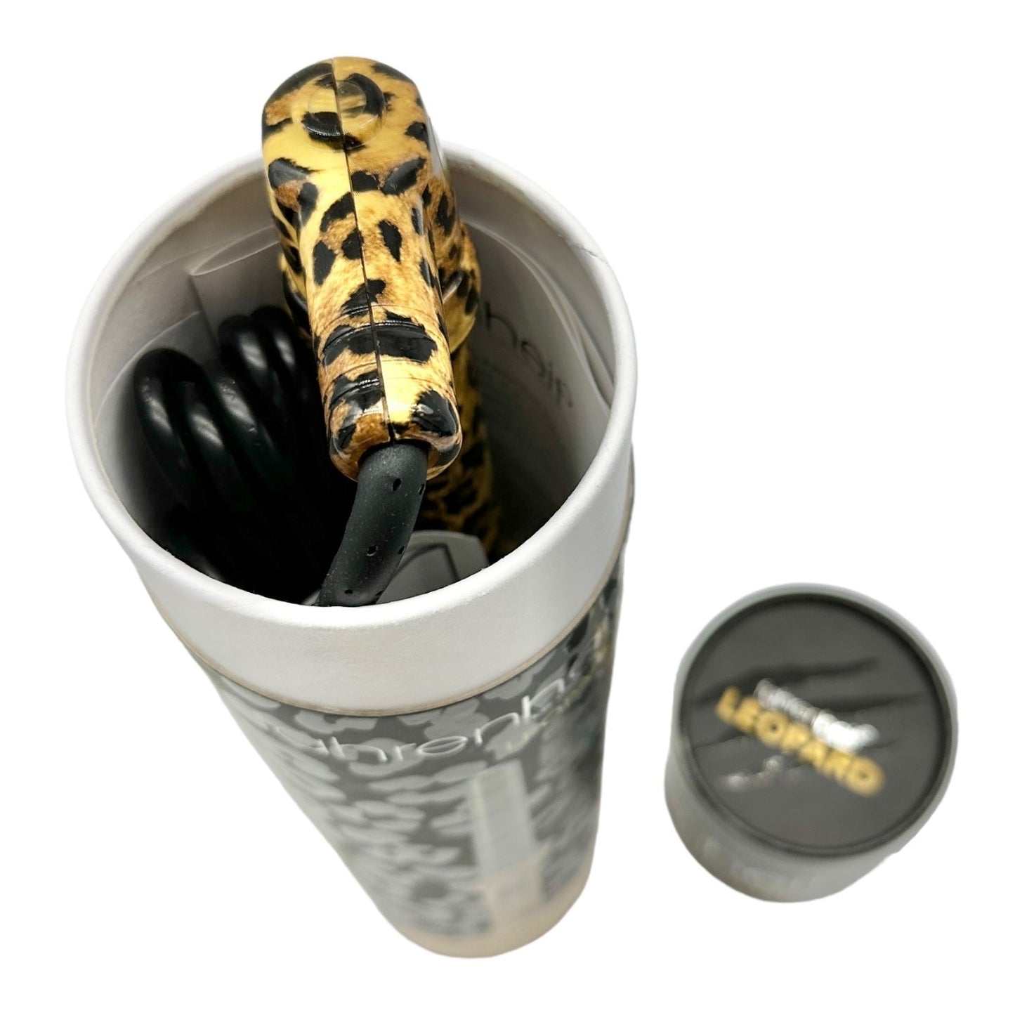Fahrenheit Curling Wand Leopard Ceramic Barrel Tourmaline NEW open box