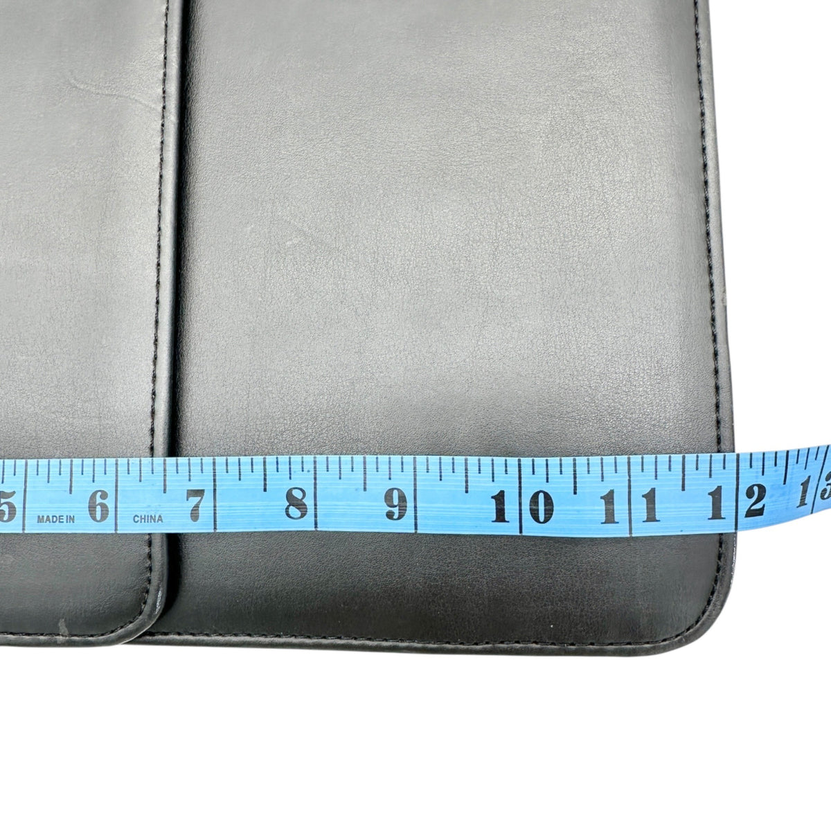 Black Leather Expandable Briefcase With Locking Clasp 17W x 12H x 2.5D
