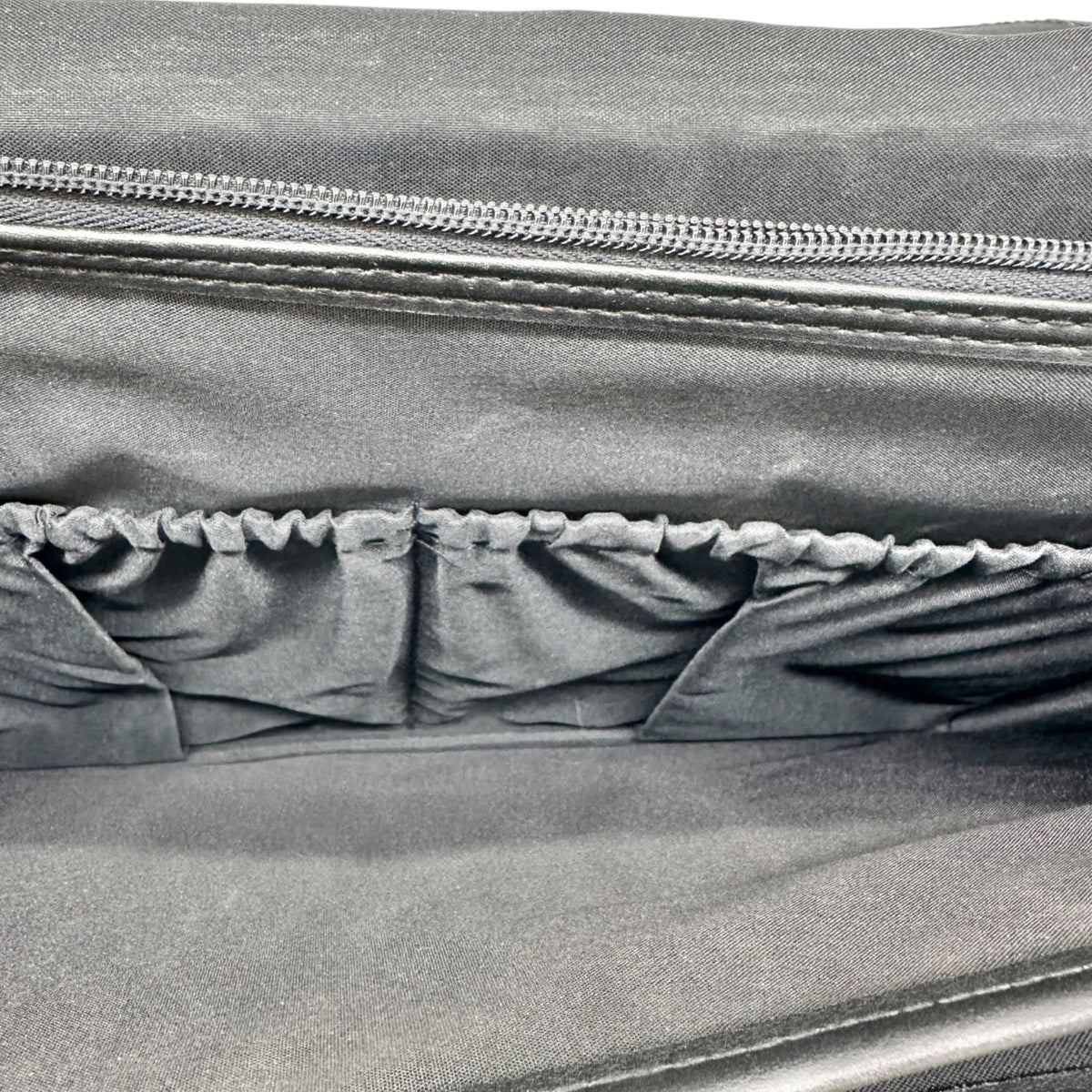 Black Leather Expandable Briefcase With Locking Clasp 17W x 12H x 2.5D