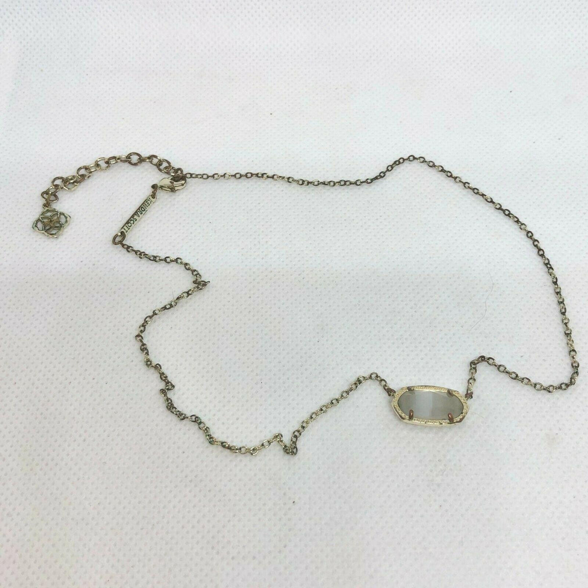 Kendra Scott Silver Tone Necklace with Stone Adjustable