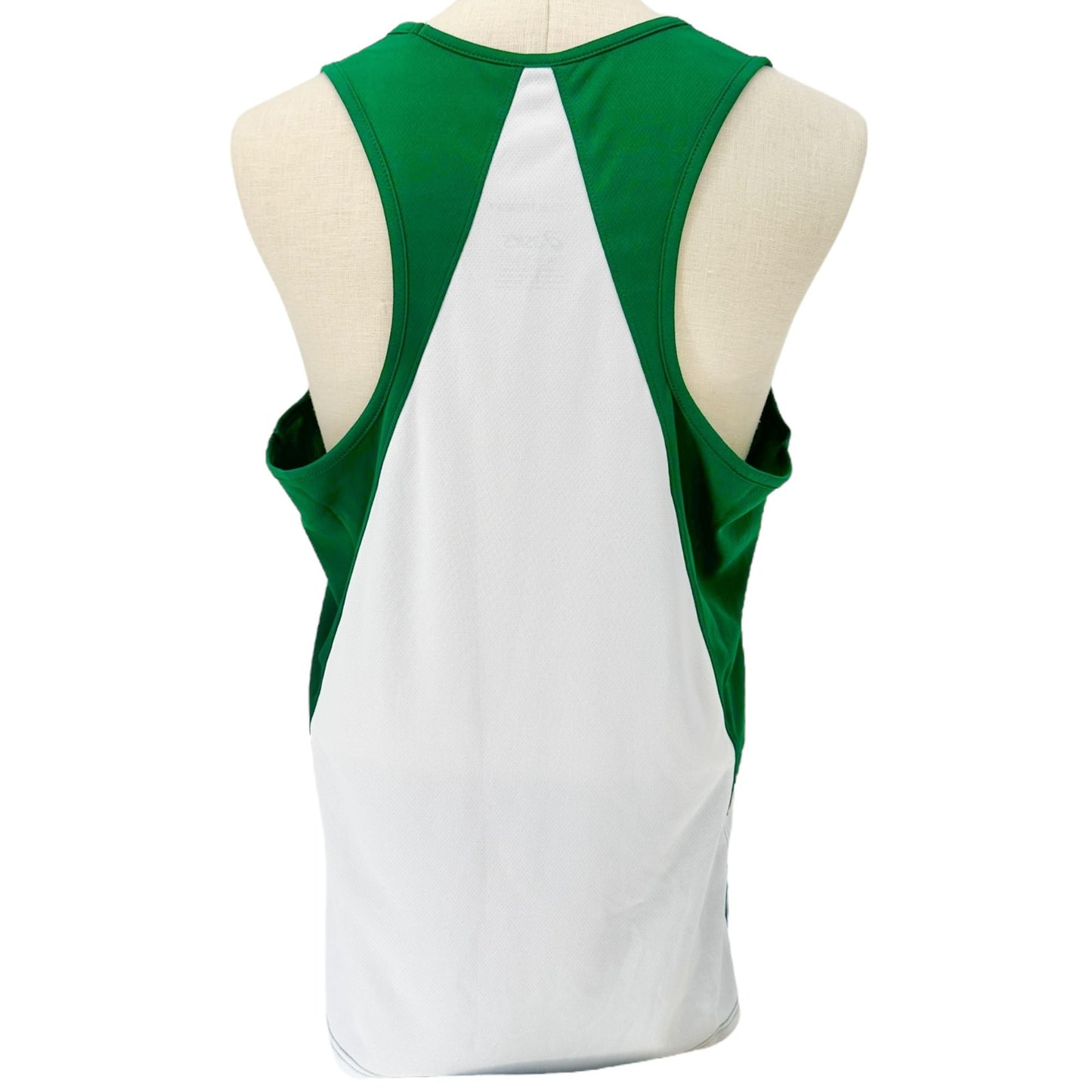 Asics Motion Dry Tank Top Womens XL Green White Lightweight Breathable Athletic