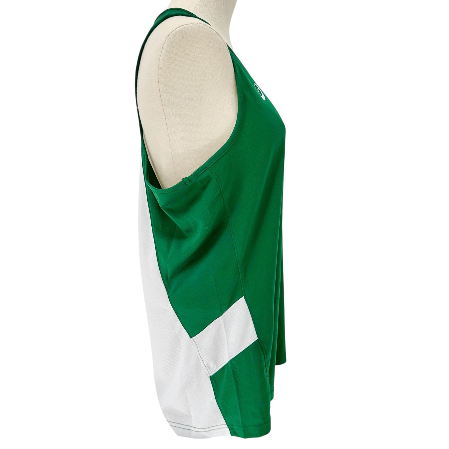 Asics Motion Dry Tank Top Womens XL Green White Lightweight Breathable Athletic