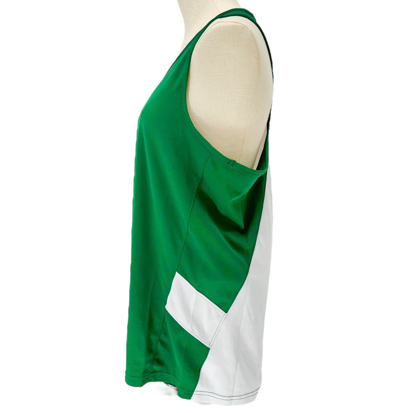 Asics Motion Dry Tank Top Womens XL Green White Lightweight Breathable Athletic