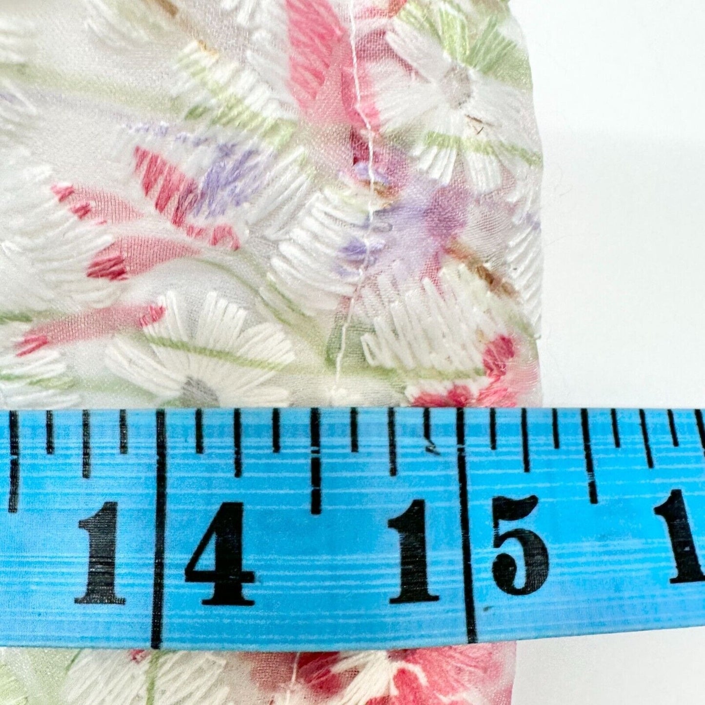 Blueberi Boulevard Child's Dress Size 4T White Stitched Flowers Pink Bow EUC