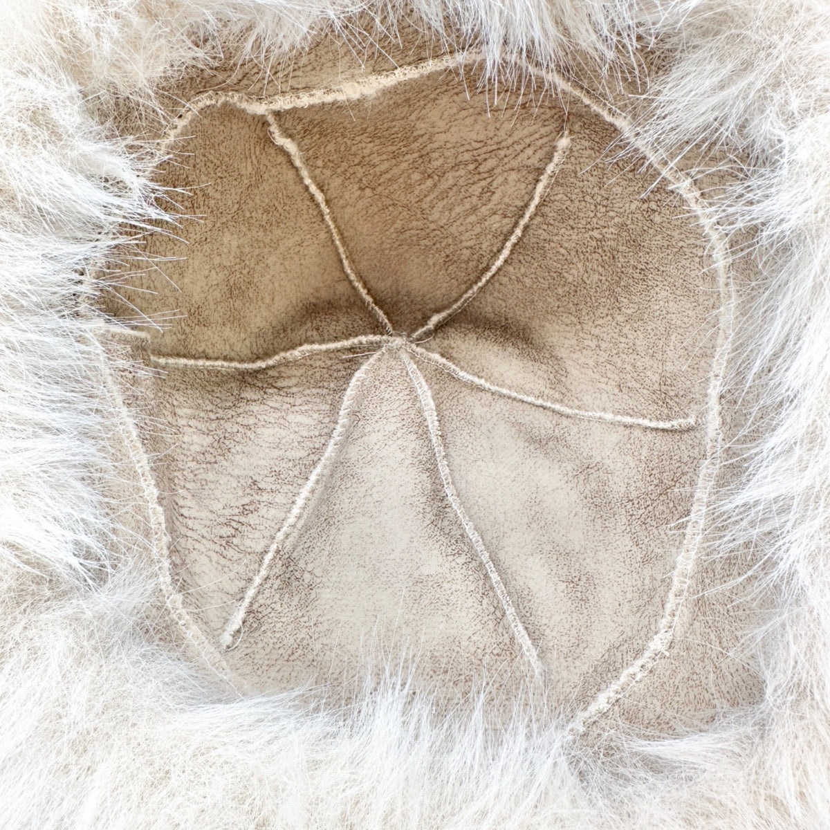 Beige Faux Fur Hat Luxuriously Soft Warm Winter Accessory Faux Leather Lining