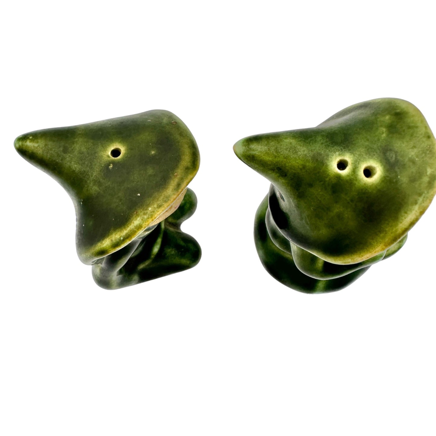 Elbee Art Vtg Salt & Pepper Shakers Set Pixie Elf Pottery Cleveland OH
