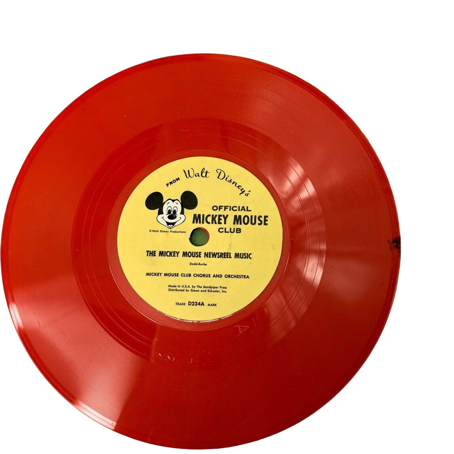 Set of 4 Disney Mickey Mouse Club Records Vintage theme song more fun