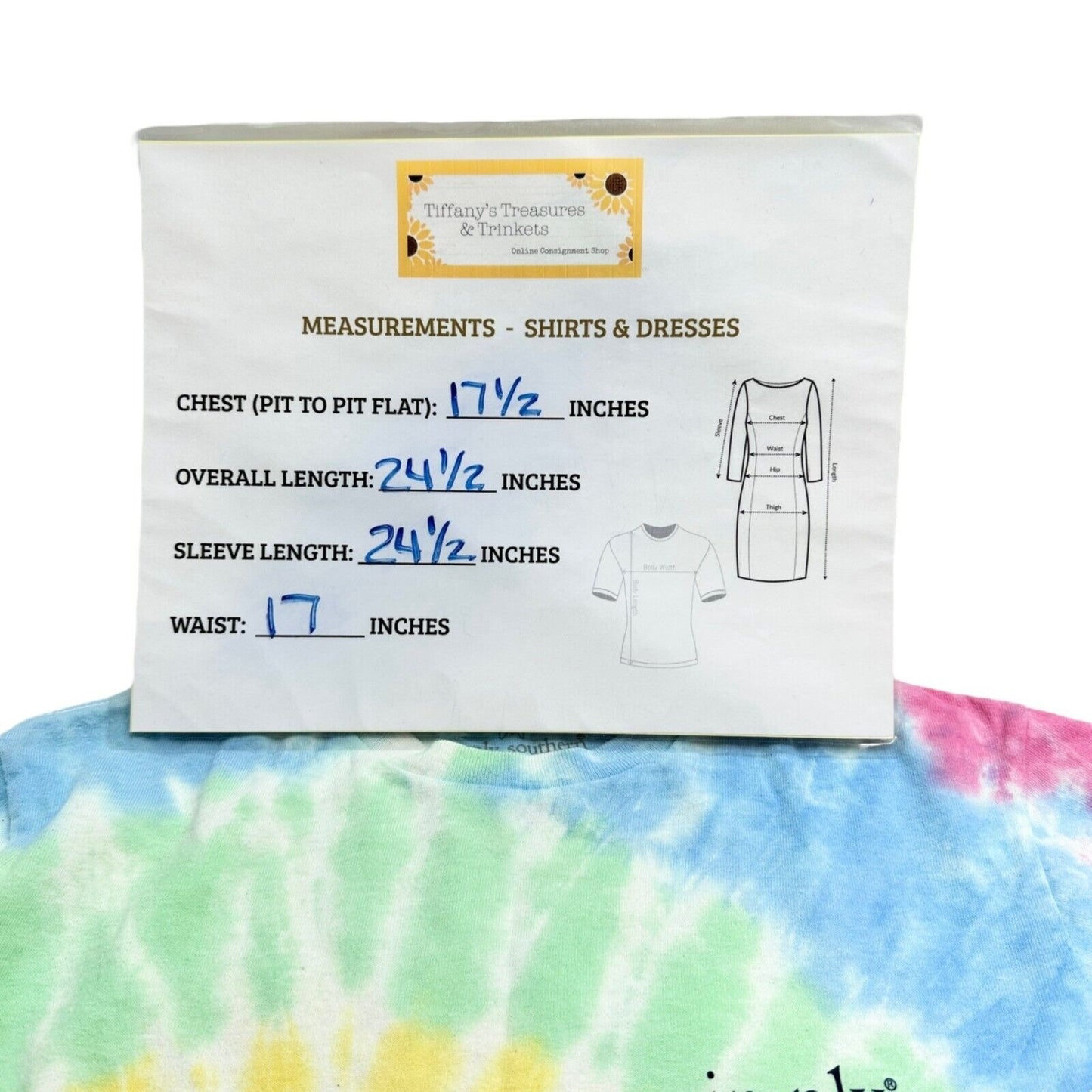 Simply Southern TShirt Women's Small Pastel Tye Die Crew Neck LS Pineapple