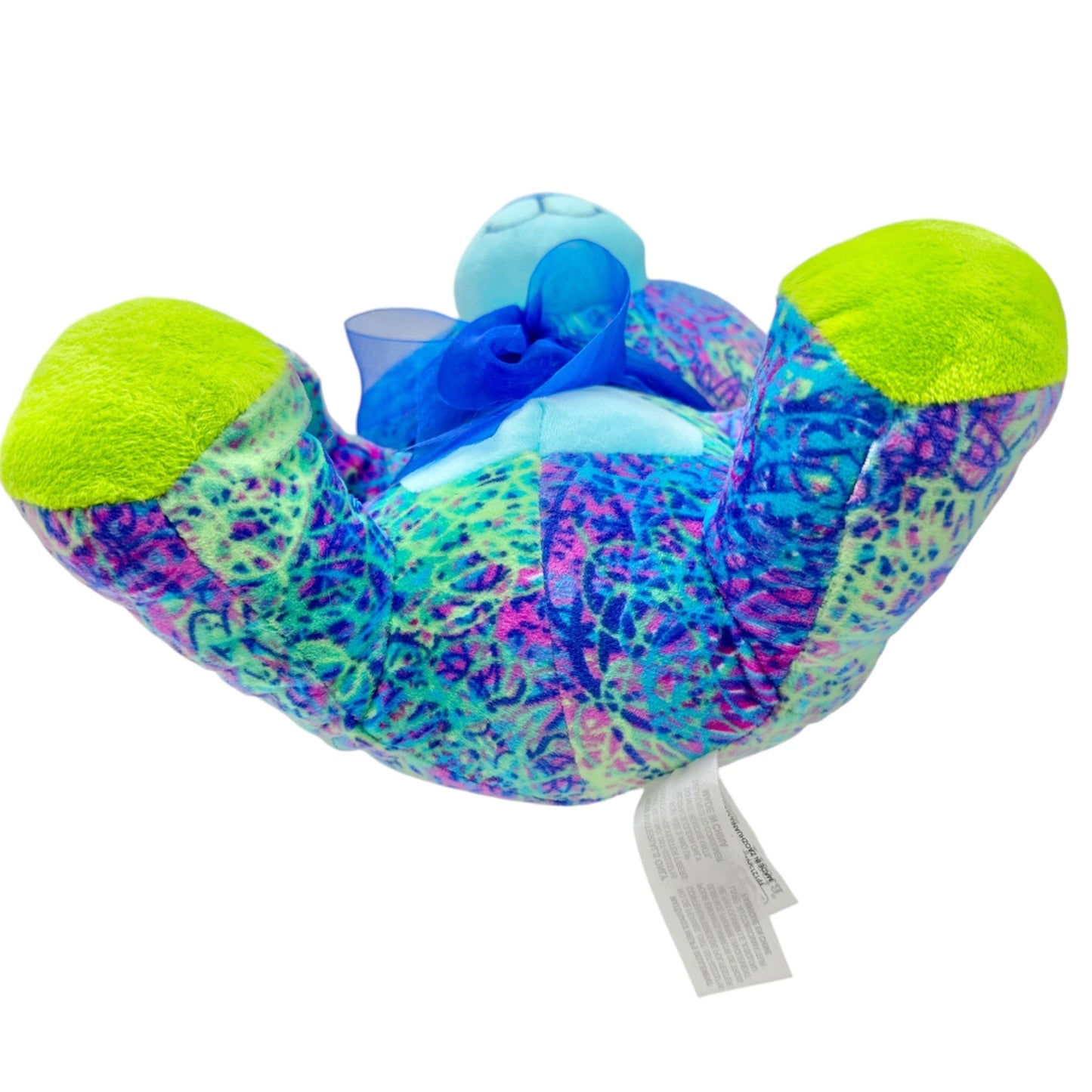 Fiesta Sitting Scribble Plush Bear Toy Blue Yellow Green Age 3+ 11x10x7