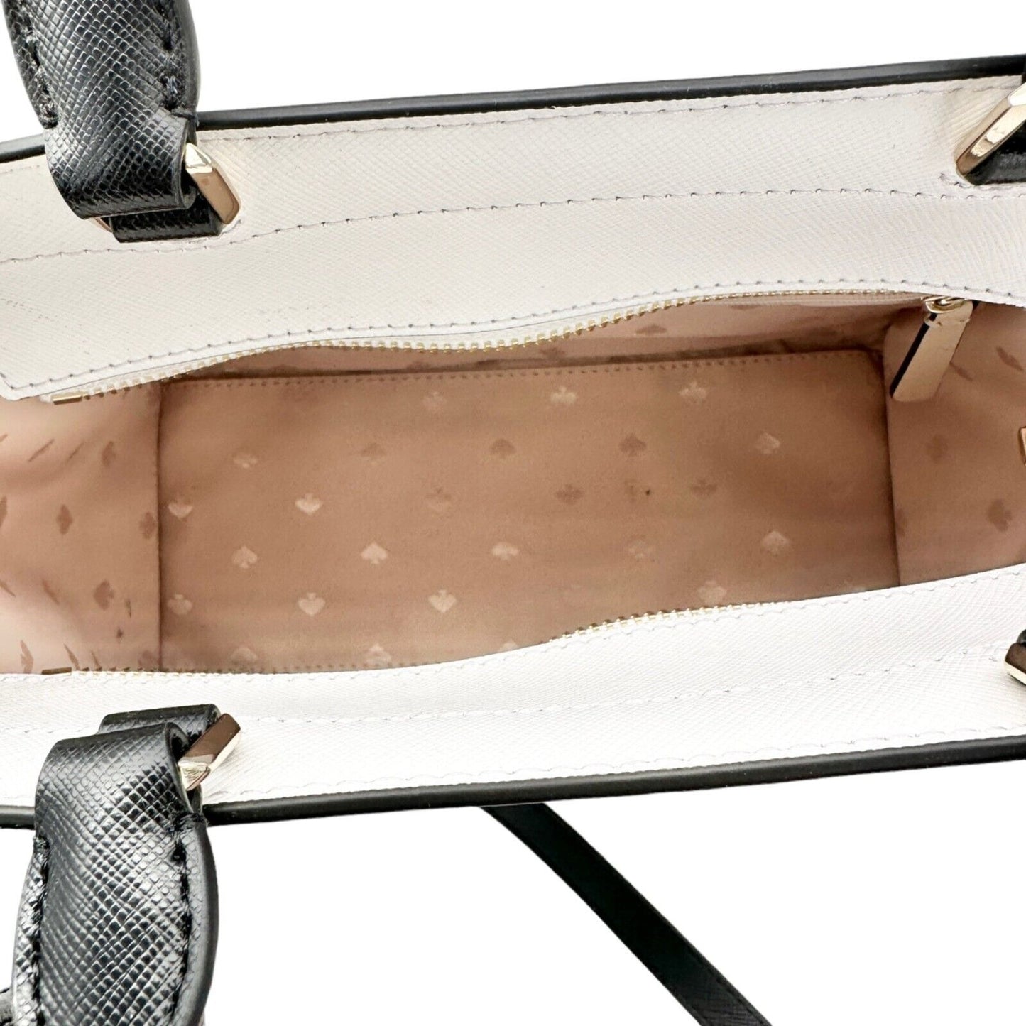 Kate Spade Handbag with Crossbody Strap Muted Pink White Black NEW