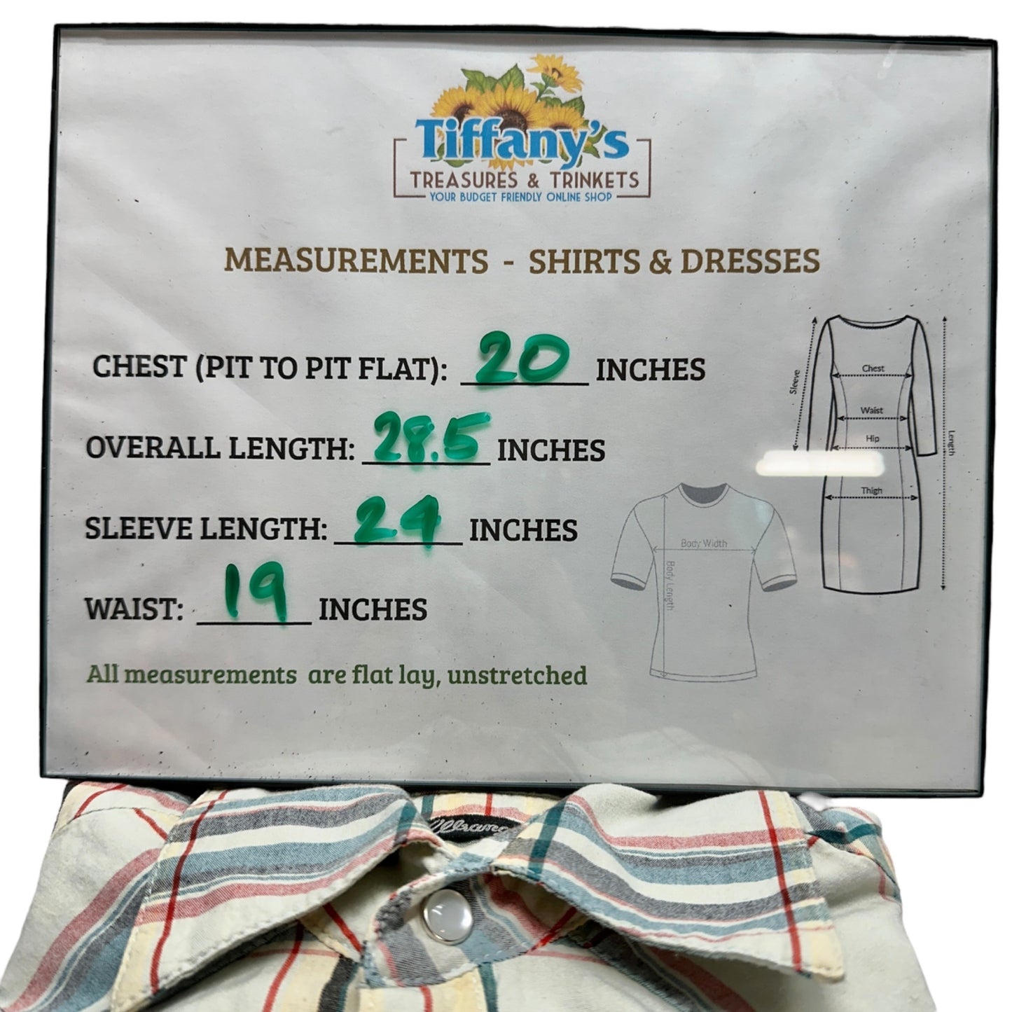 Wrangler Western Shirt Womens Large Plaid Long Sleeve Pearl Snap Shirt Beige