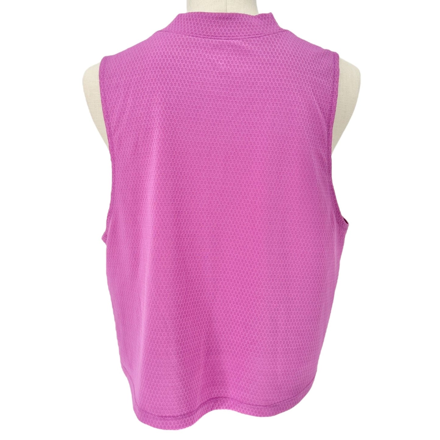 DSG Mesh Tank Top Womens XL PInk Lightweight Athletic Poly Sleeveless High Neck