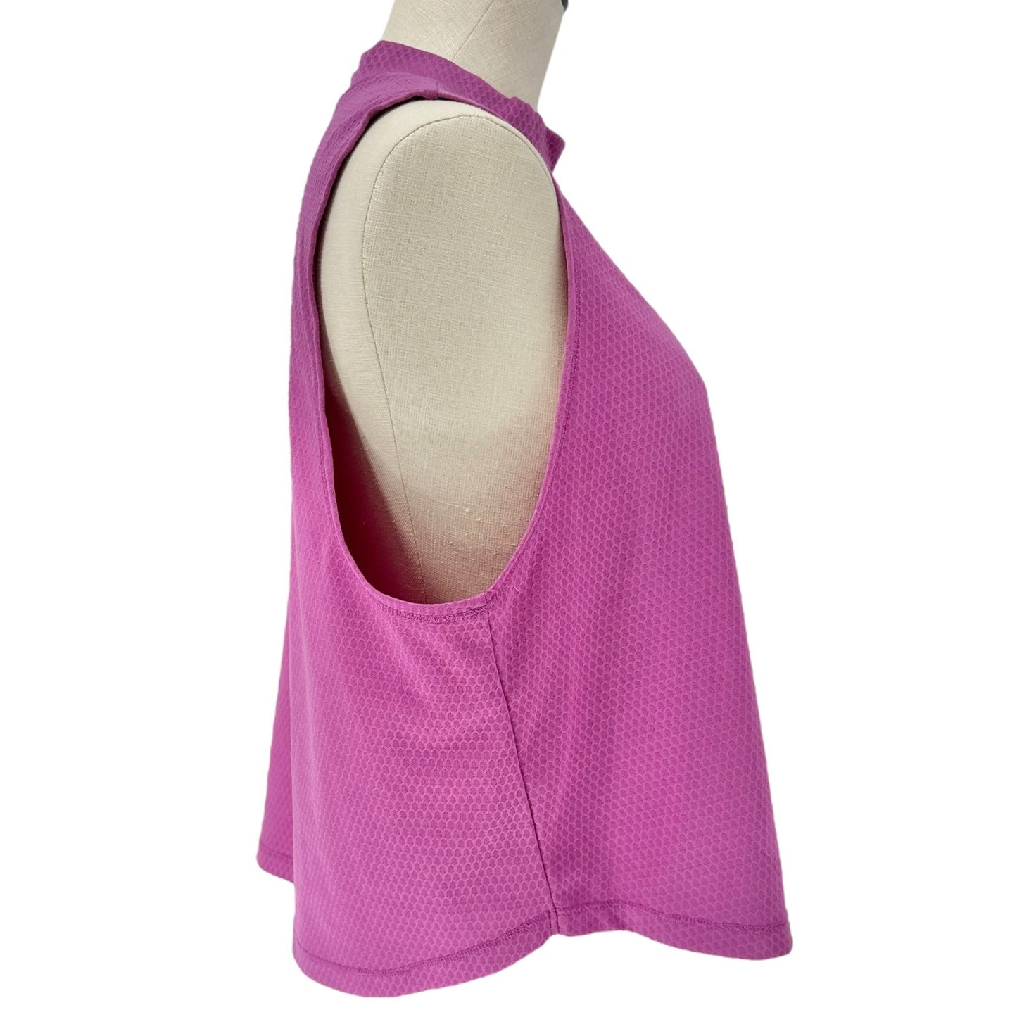 DSG Mesh Tank Top Womens XL PInk Lightweight Athletic Poly Sleeveless High Neck