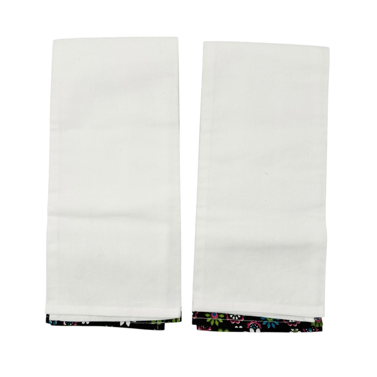 Day Of The Dead Embroidered Kitchen Towels Floral Trim Set Of 2 Sugar Skulls