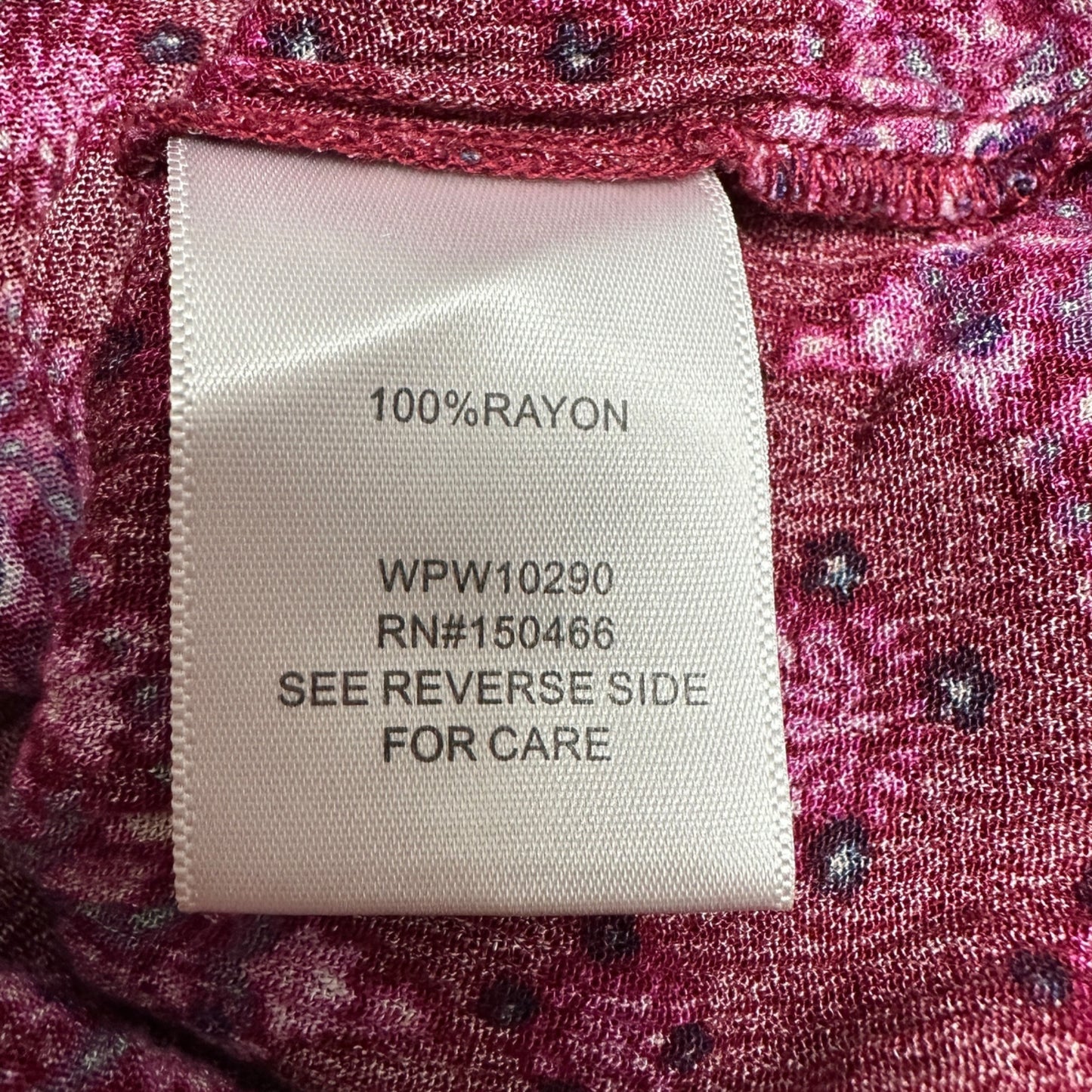 Magnolia Grace Top Womens 2X Sleeveless Floral Print Red Pink Rayon