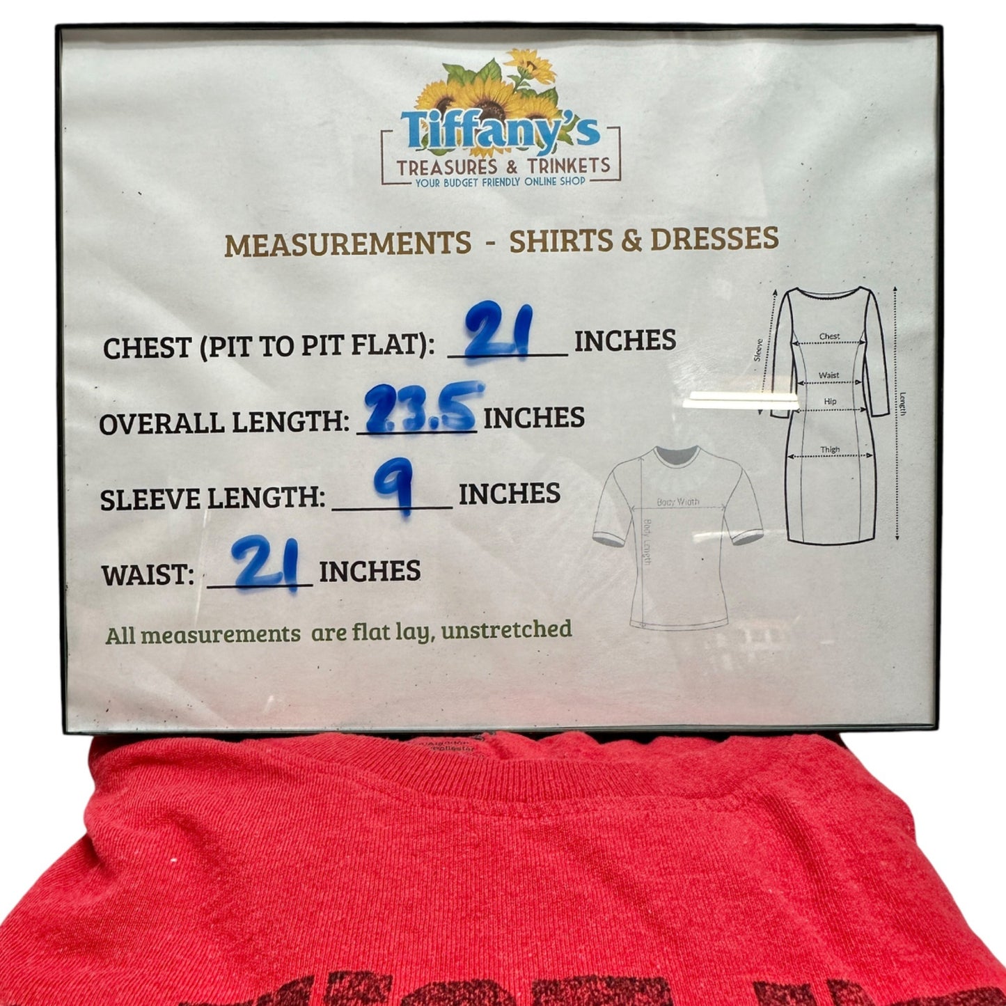 Chemistry Graphic T-Shirt L Red "I'm Just Here For The Food" SS Cotton Poly