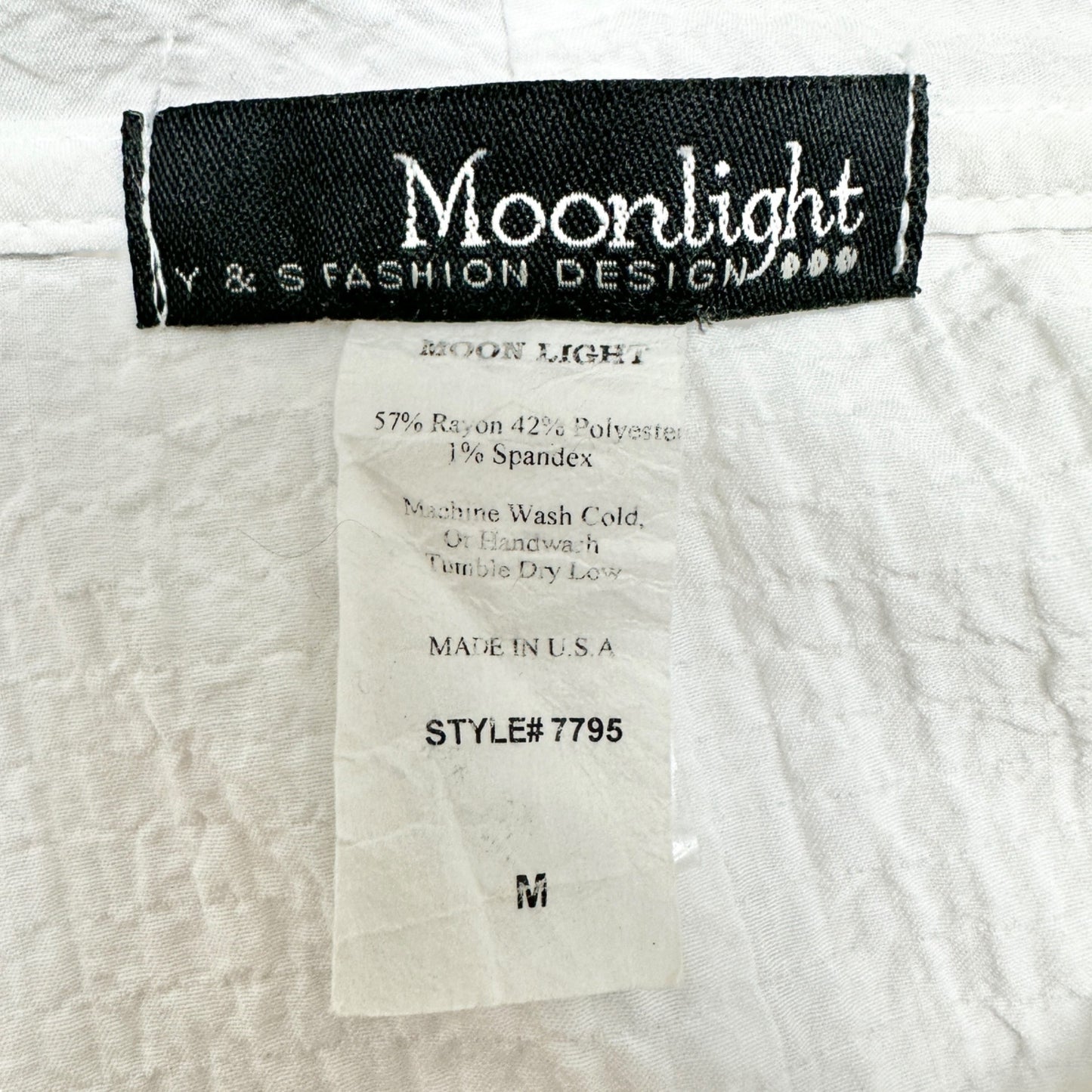 Moonlight Top Womens Oversized M Asymmetric Cowl Neck Breezy White Zip Pocket