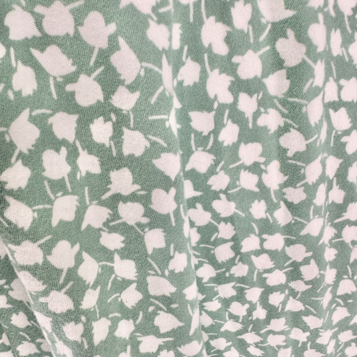 Mikarose Janae Dress 3X Sage Floral Print Waist Tie Short Sleeves Poly Blend NWT