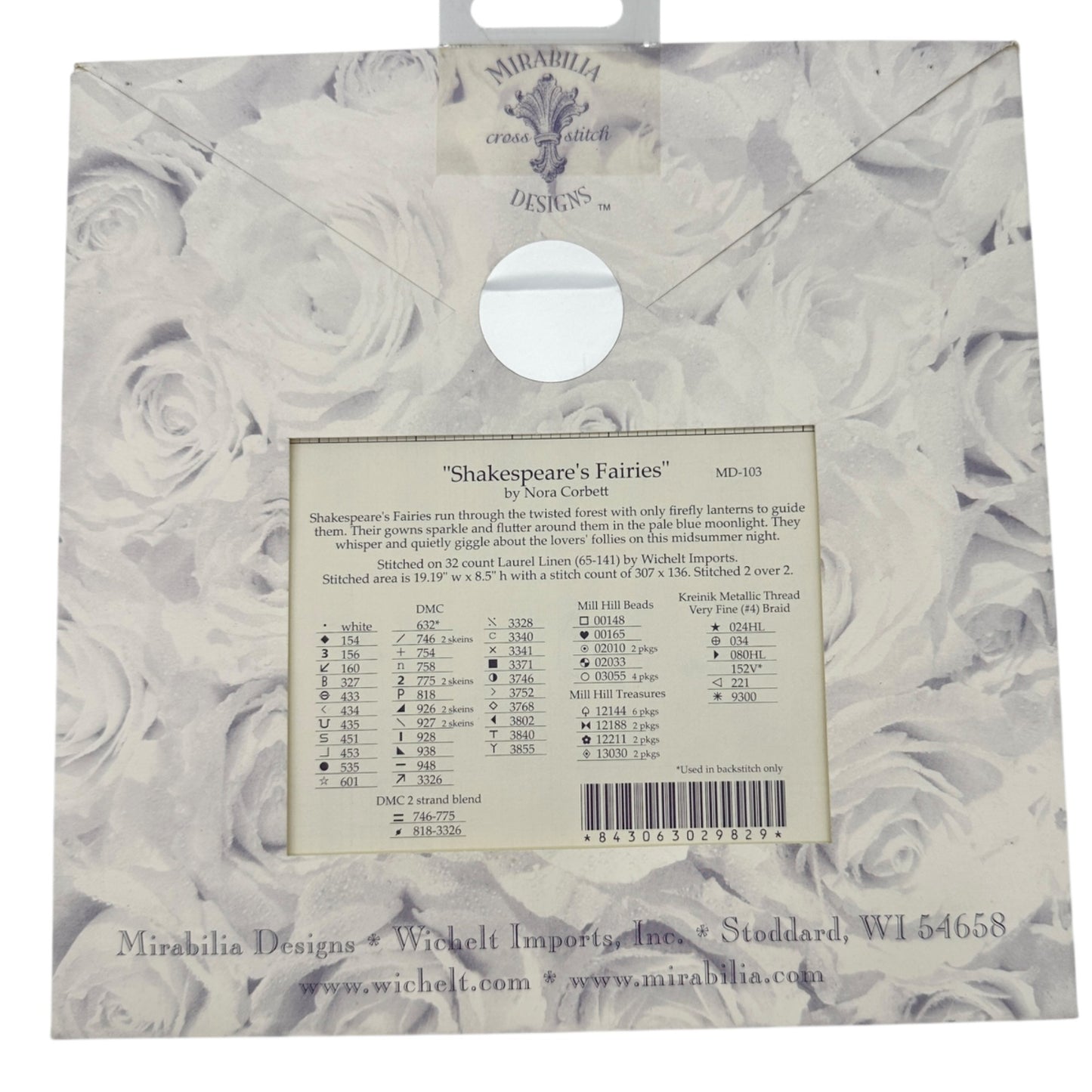 Mirabilia Designs SHAKESPEARES FAIRIES Cross Stitch Pattern MD-103 Nora Corbett