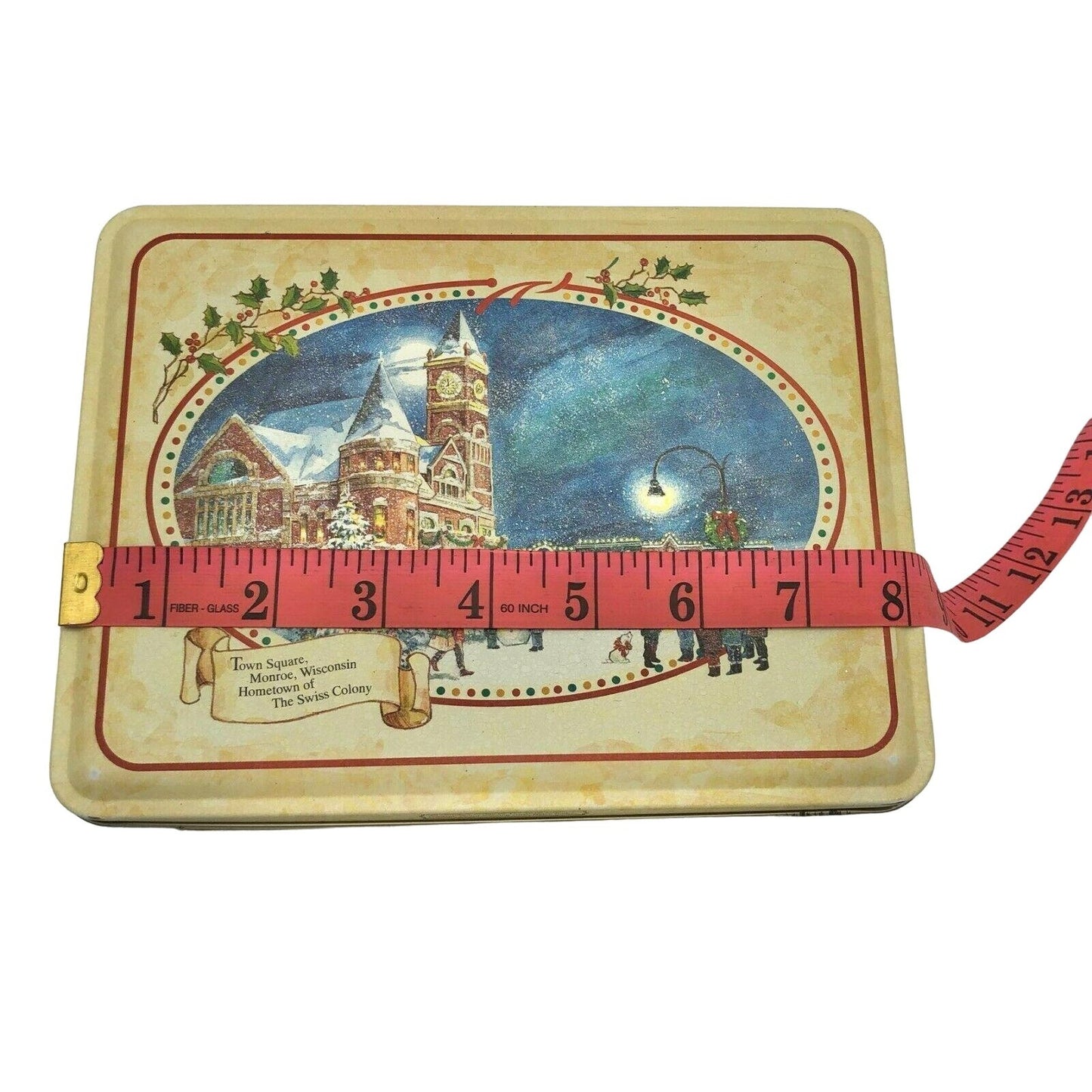 Swiss Colony Christmas Monroe Wisconsin Empty Tin Container Christmas