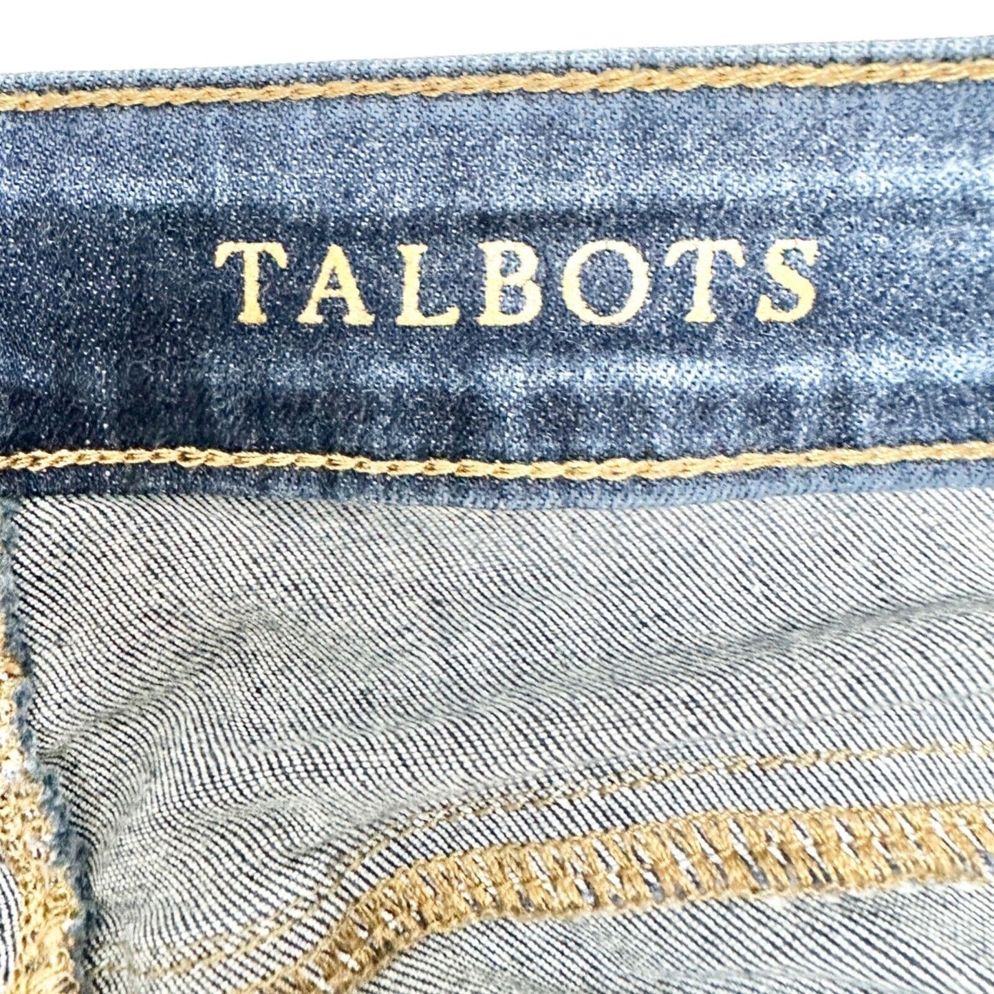 Talbots Jeans Women's 14 Petite Denim Blue Curvy Ankle 5 Pocket