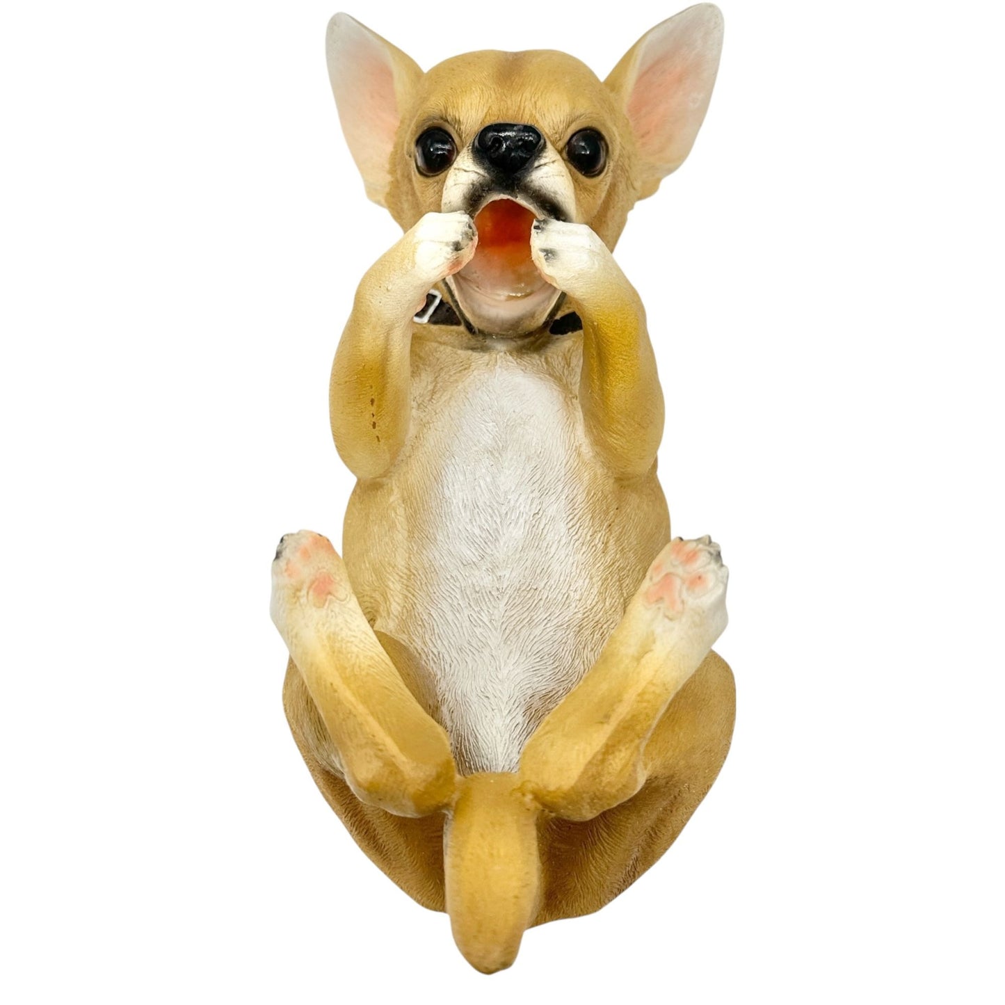 Chihuahua Wine Bottle Holder By DWK Corporation Brown White 12 x 5.5 inches